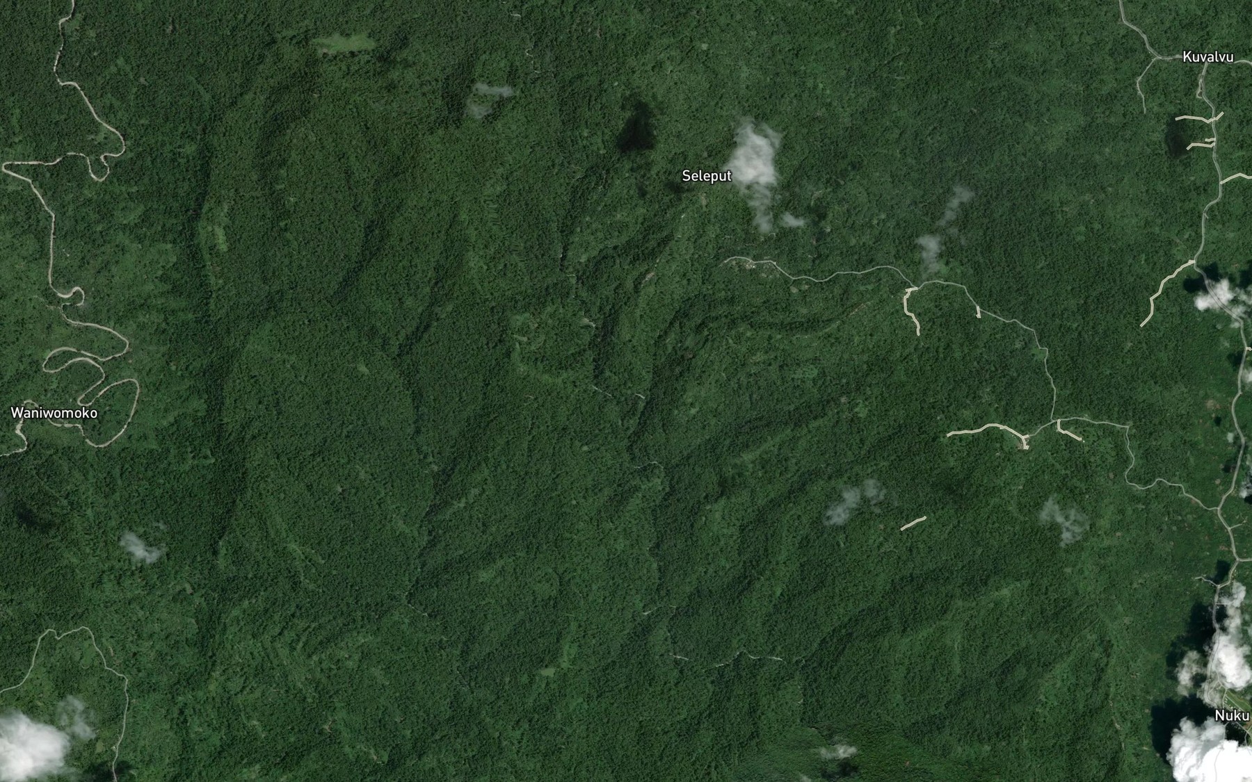 Satellite map of the Gris Creek
