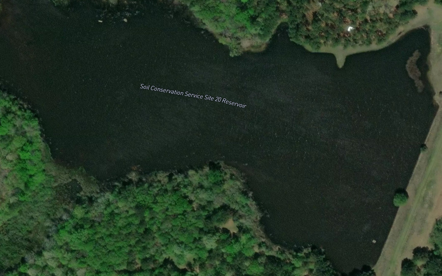 Satellite map of the Soil Conservation Service Site 20 Reservoir