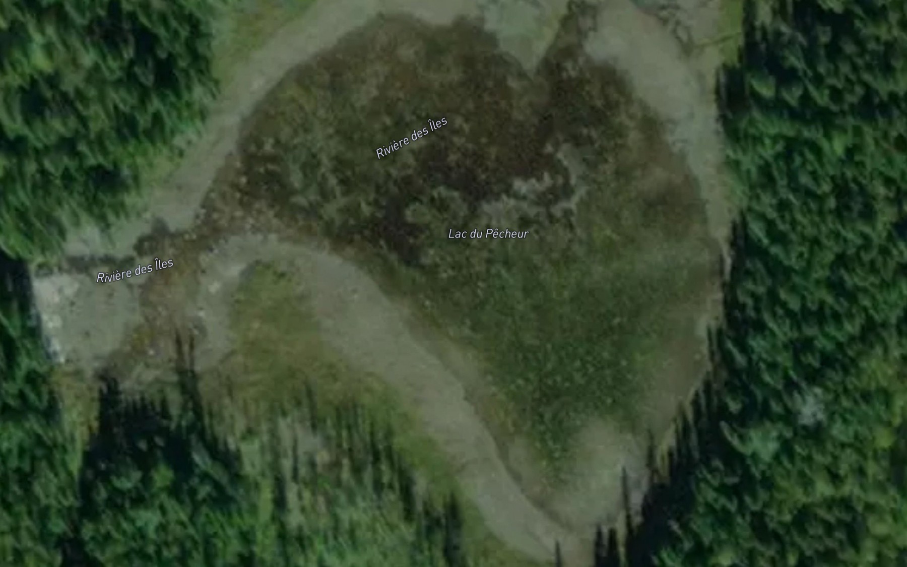 Satellite map of the Lac du Pecheur