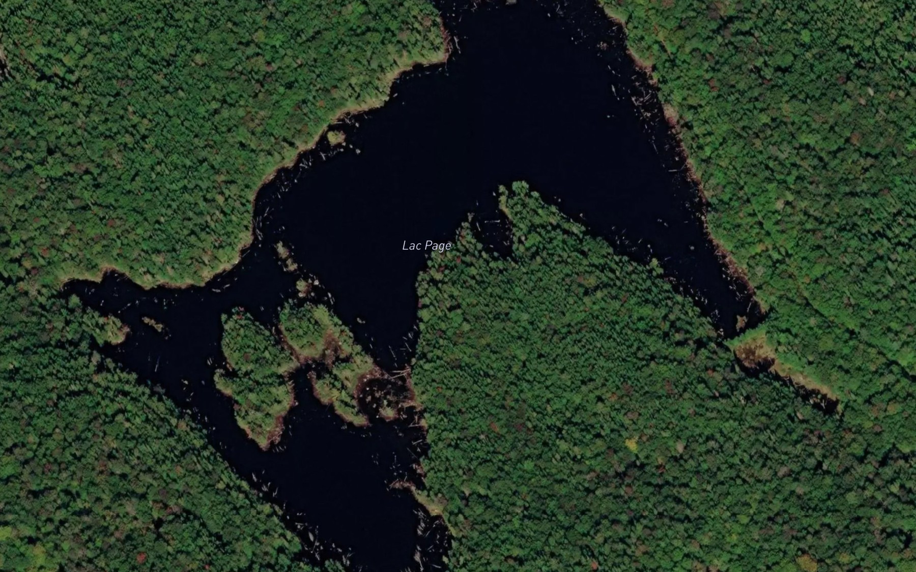 Satellite map of the Lac Page