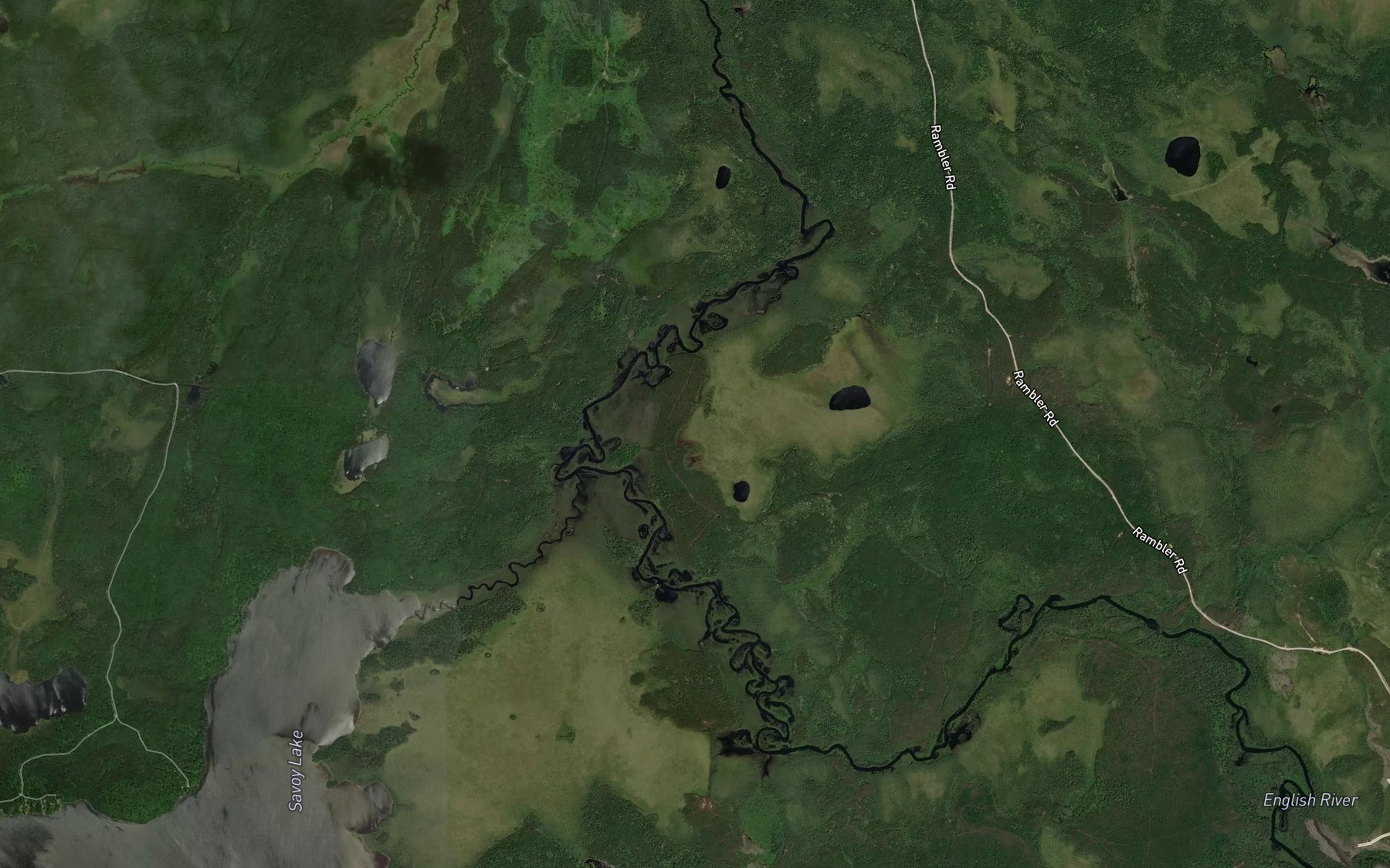 Satellite map of the Savoy Creek
