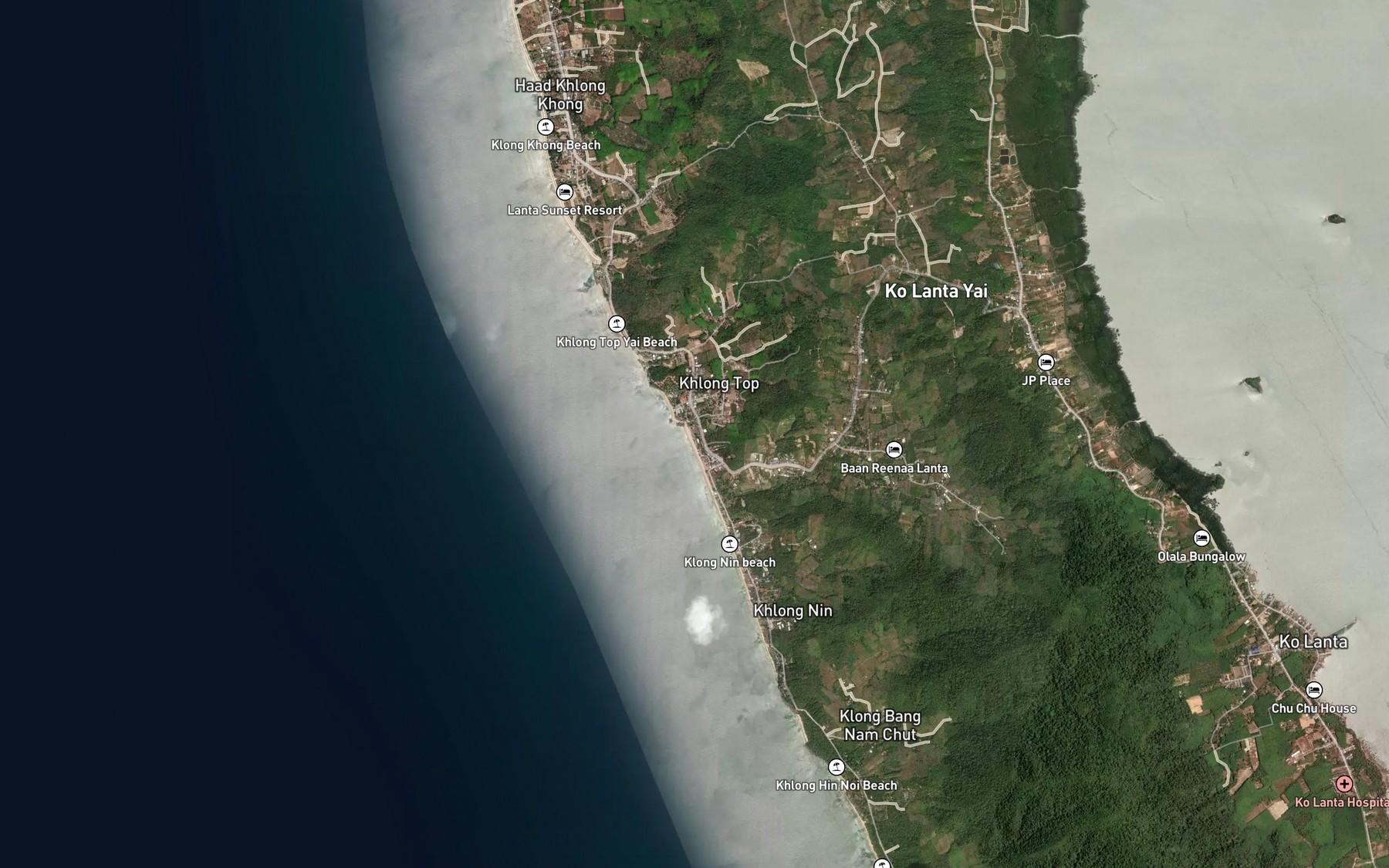 Satellite map of the Khlong Nin