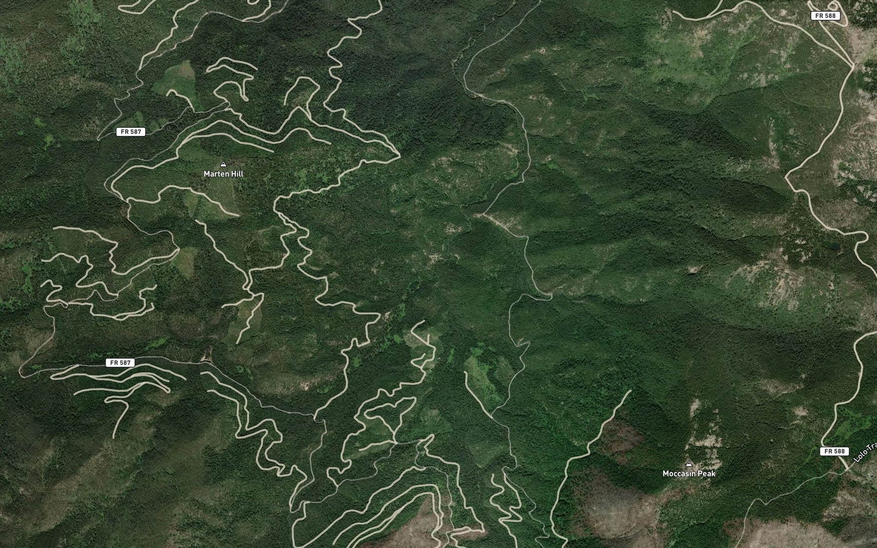 Satellite map of the Serpent Creek