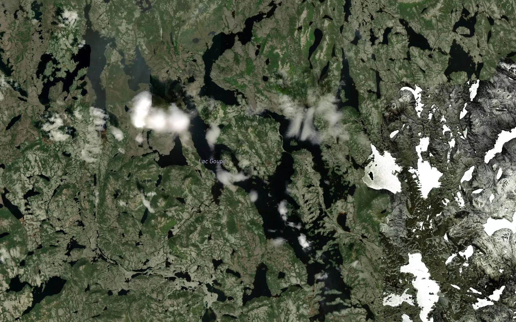 Satellite map of the Lac Goupil