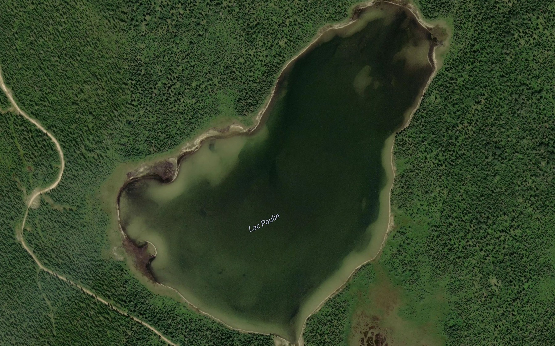 Satellite map of the Lac Poulin