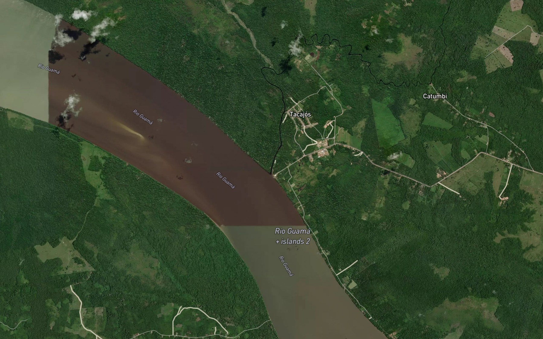 Satellite map of the Rio Caraparu