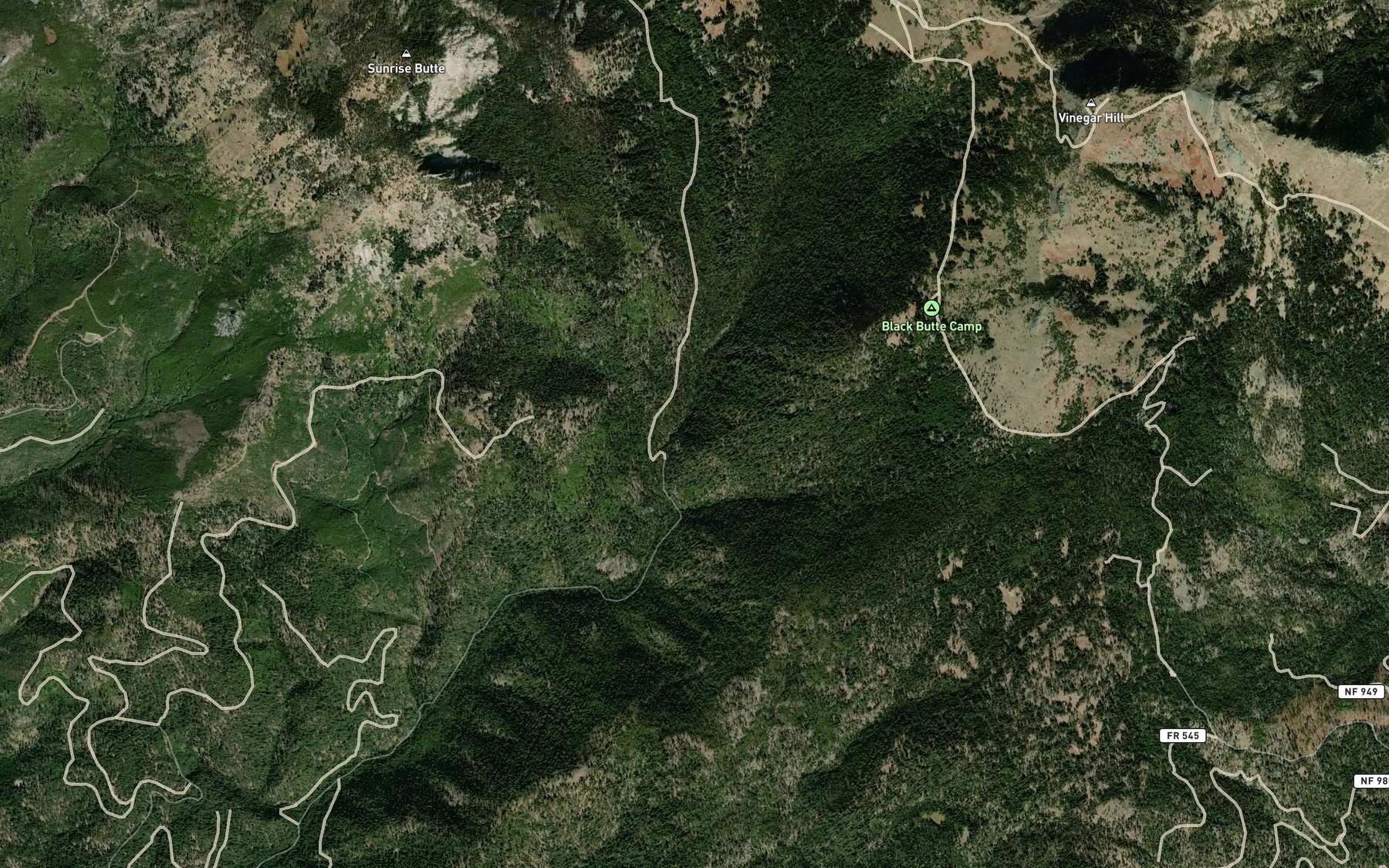 Satellite map of the Ingram Creek