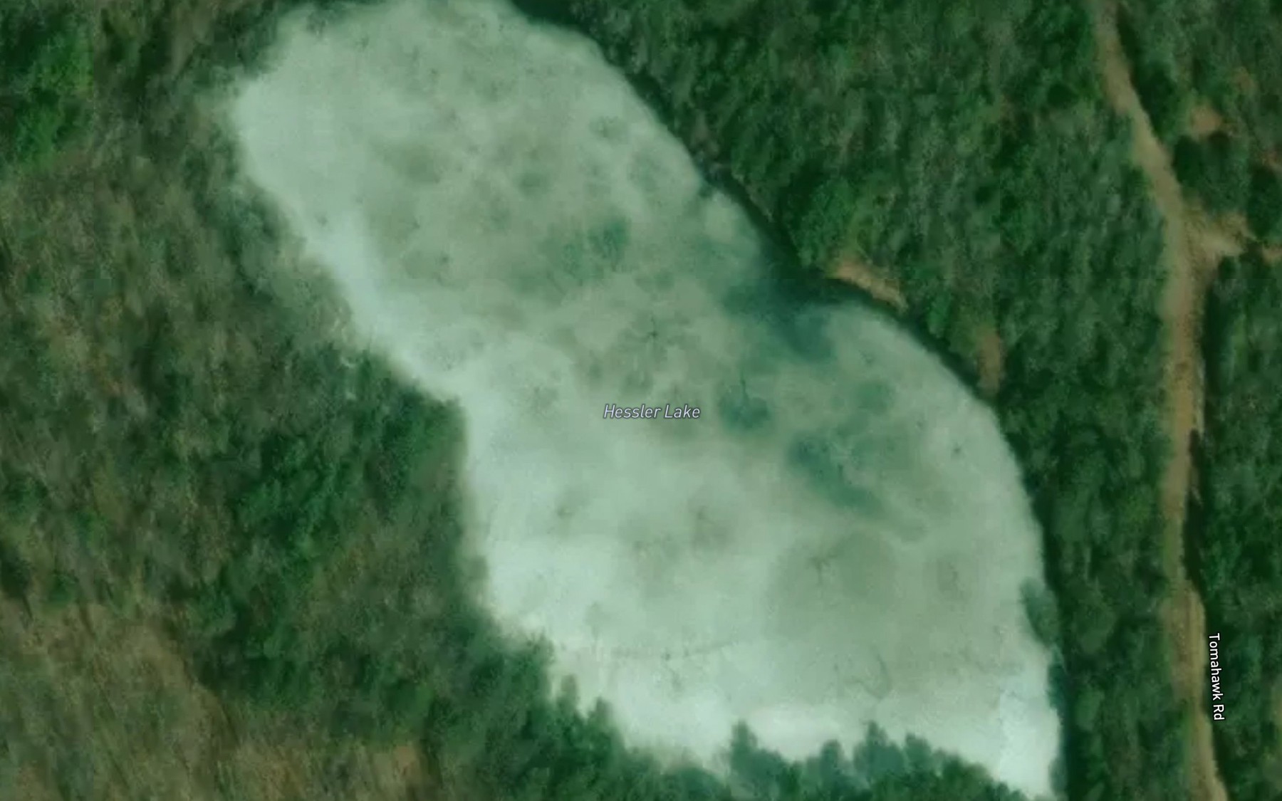 Satellite map of the Hessler Lake