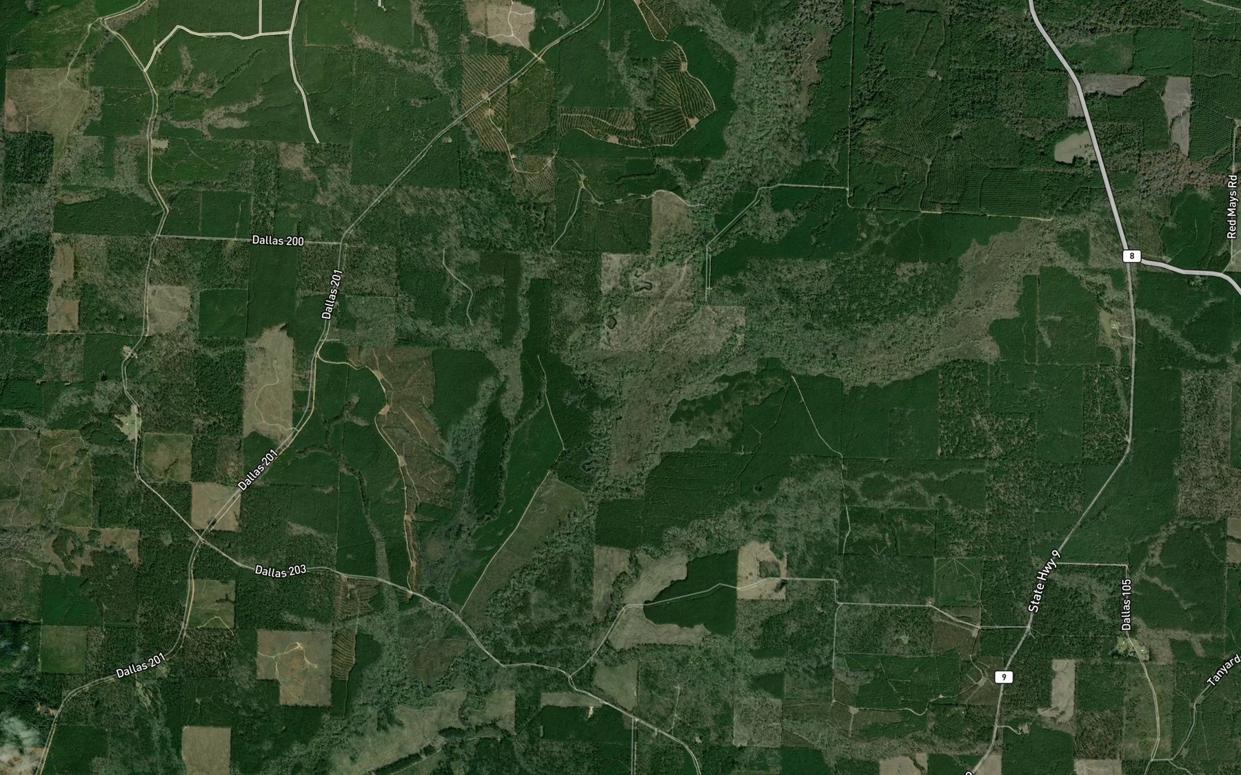 Satellite map of the Red Branch