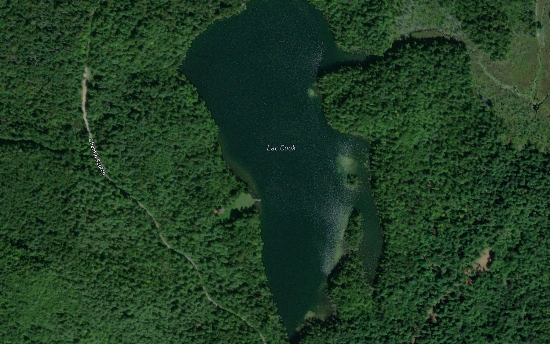 Satellite map of the Lac Cook