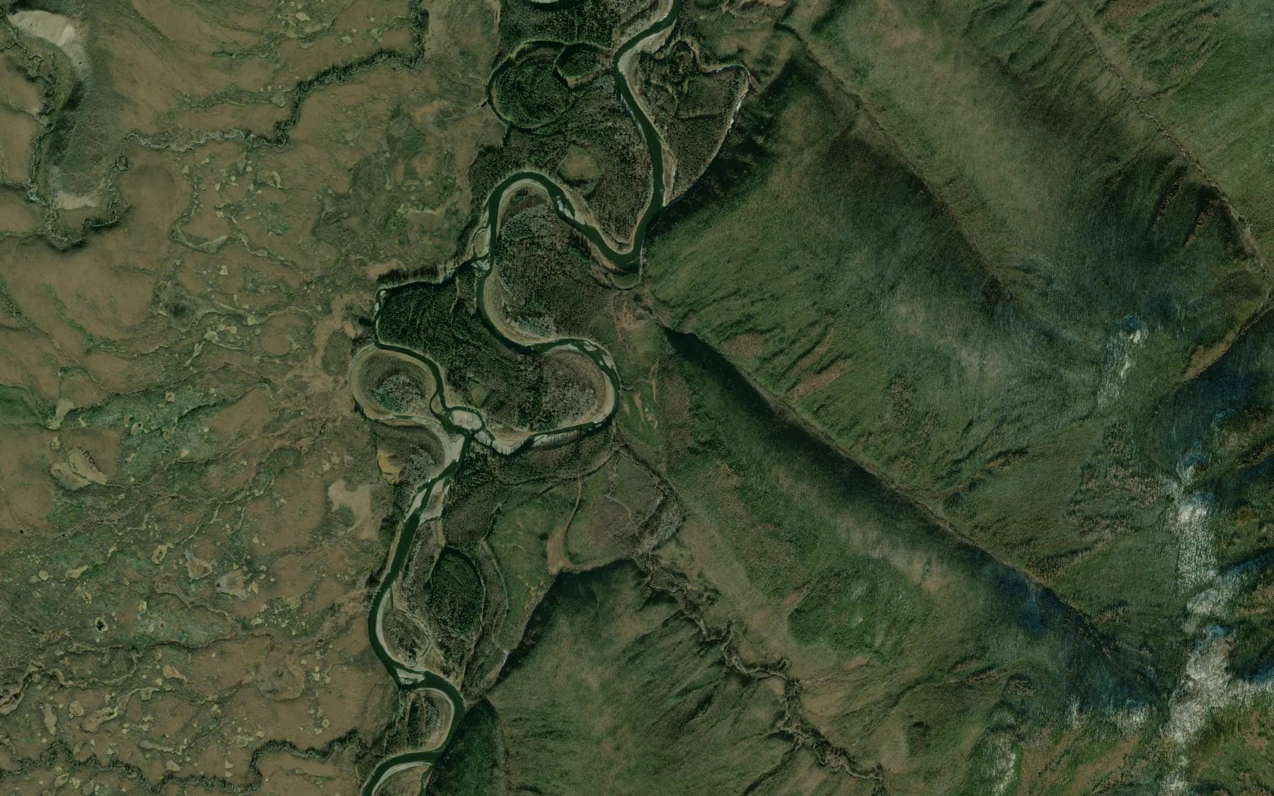 Satellite map of the Henry Creek