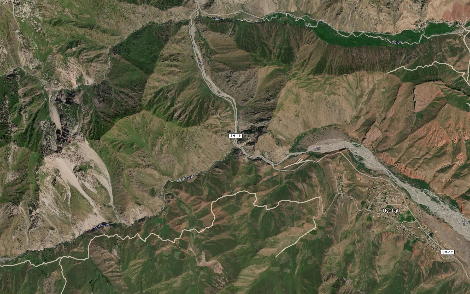 Satellite map of the Ak-Boguz