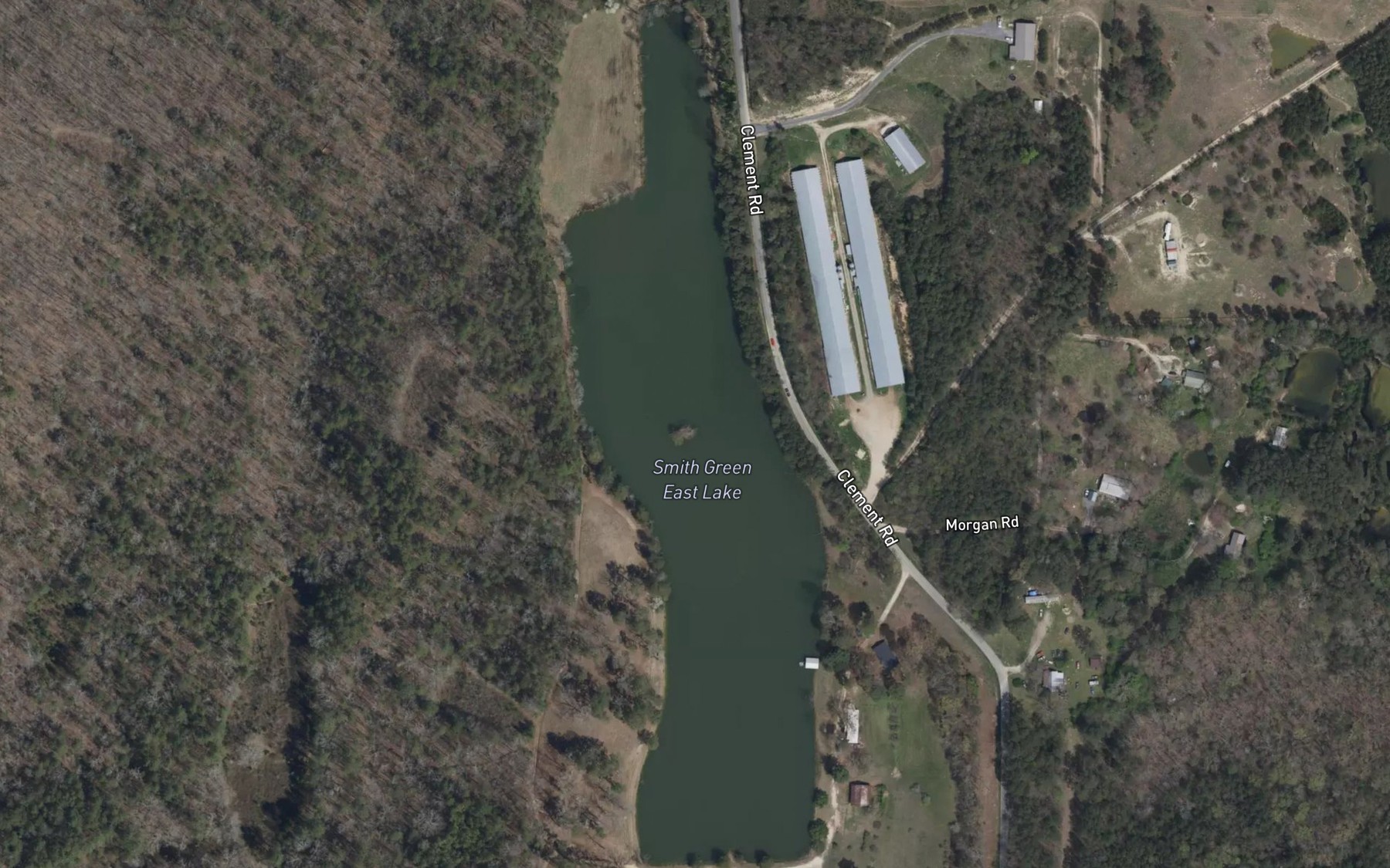 Satellite map of the Smith Green East Lake