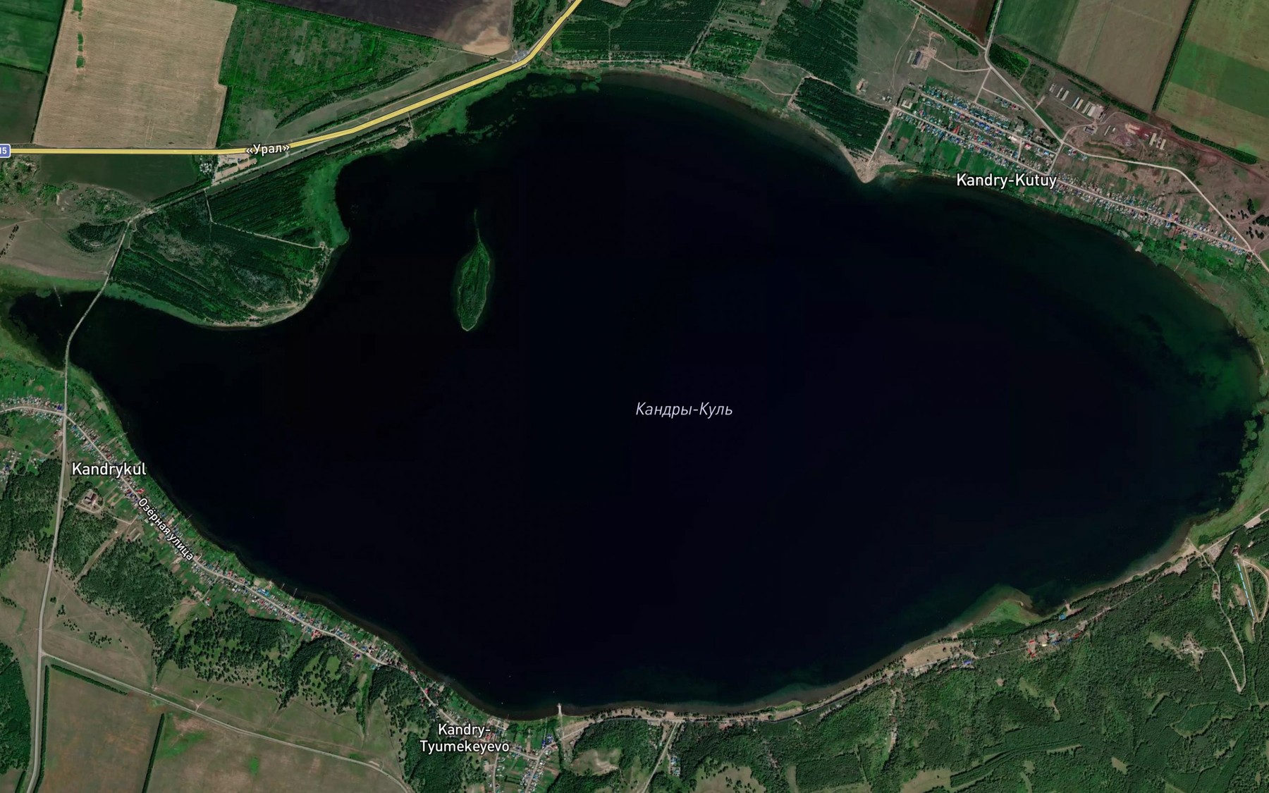 Satellite map of the Ozero Kandrykul'