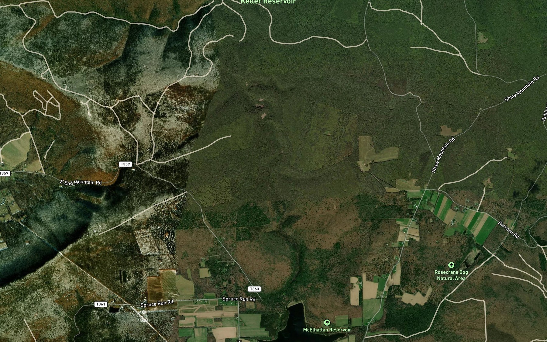 Satellite map of the Matter Run