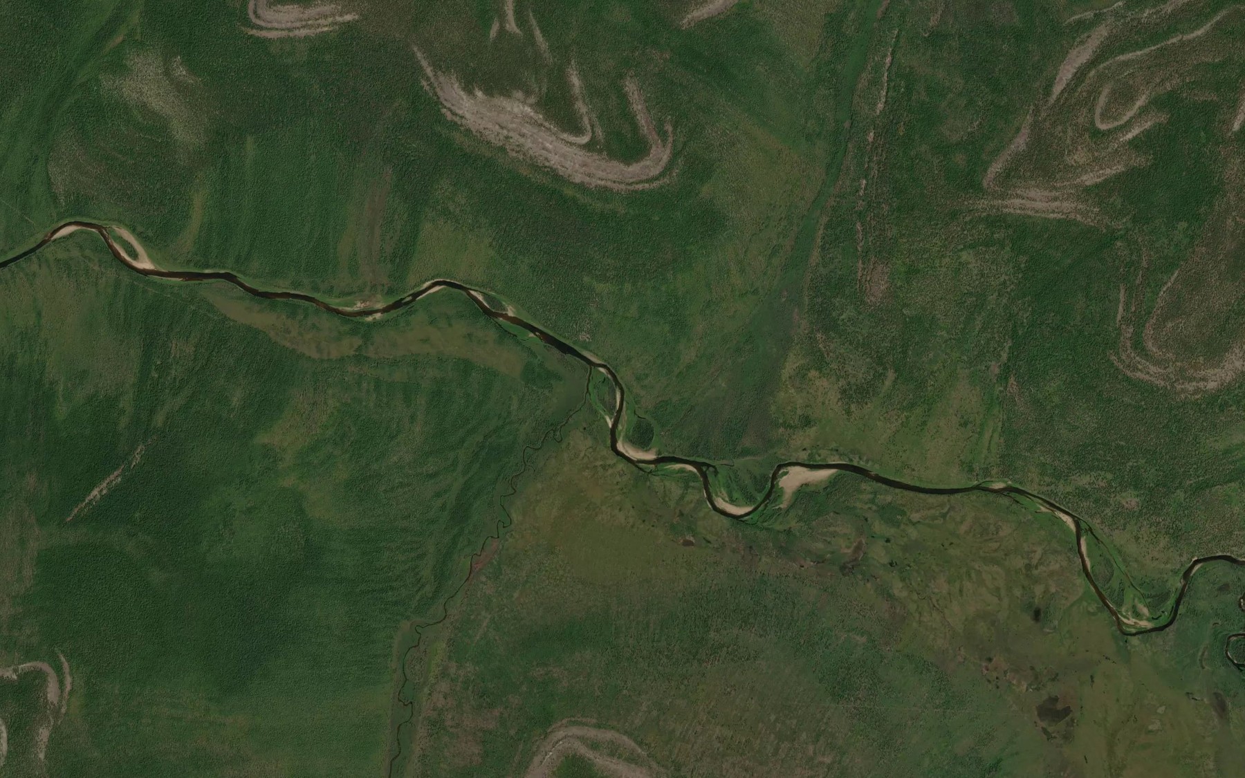 Satellite map of the Anigu