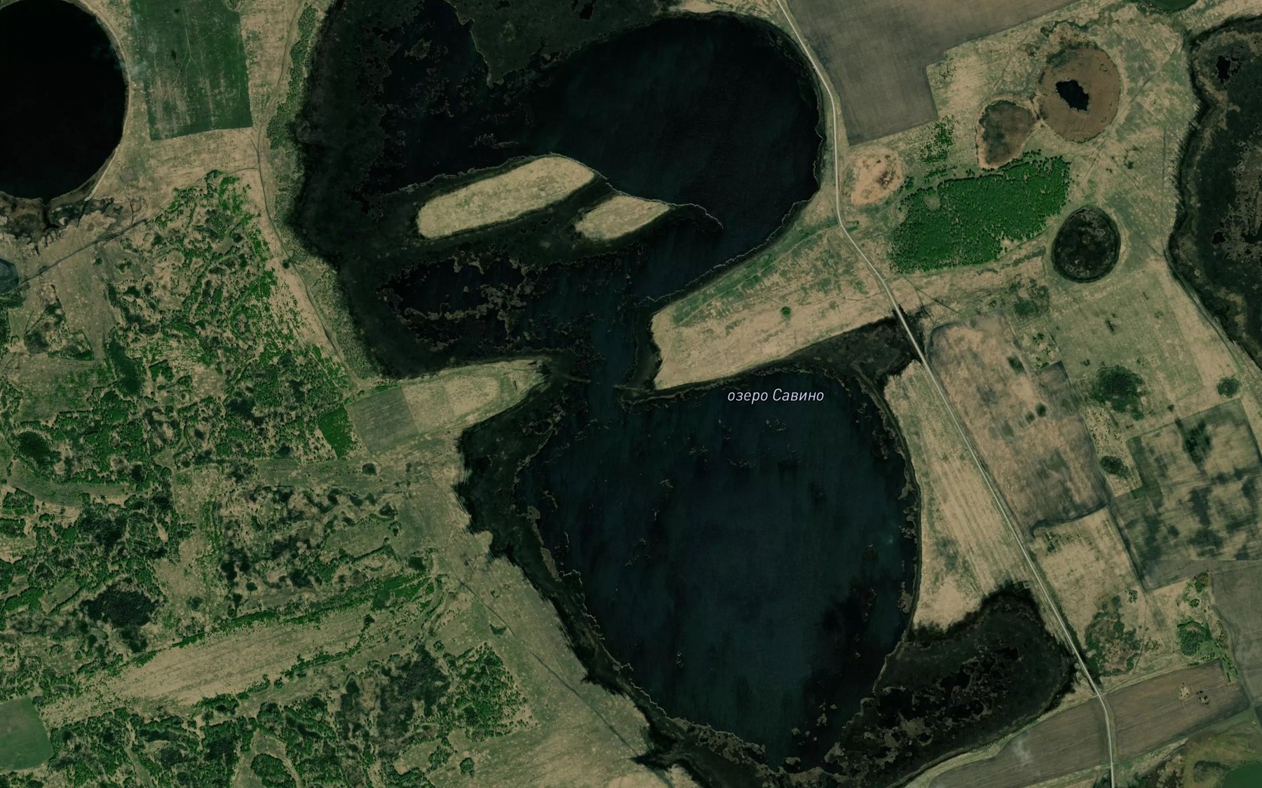 Satellite map of the Ozero Maloye Savino