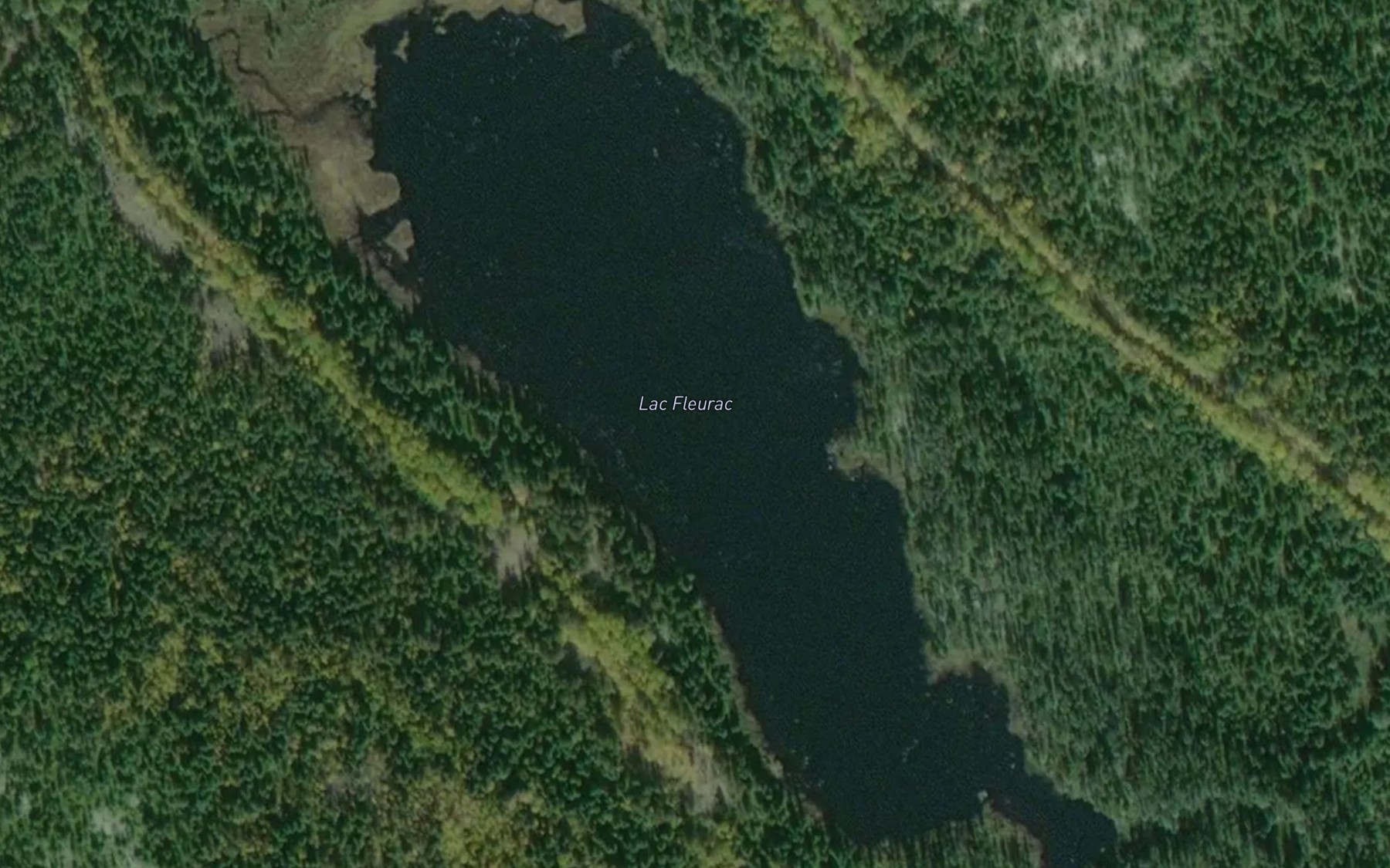 Satellite map of the Lac Fleurac