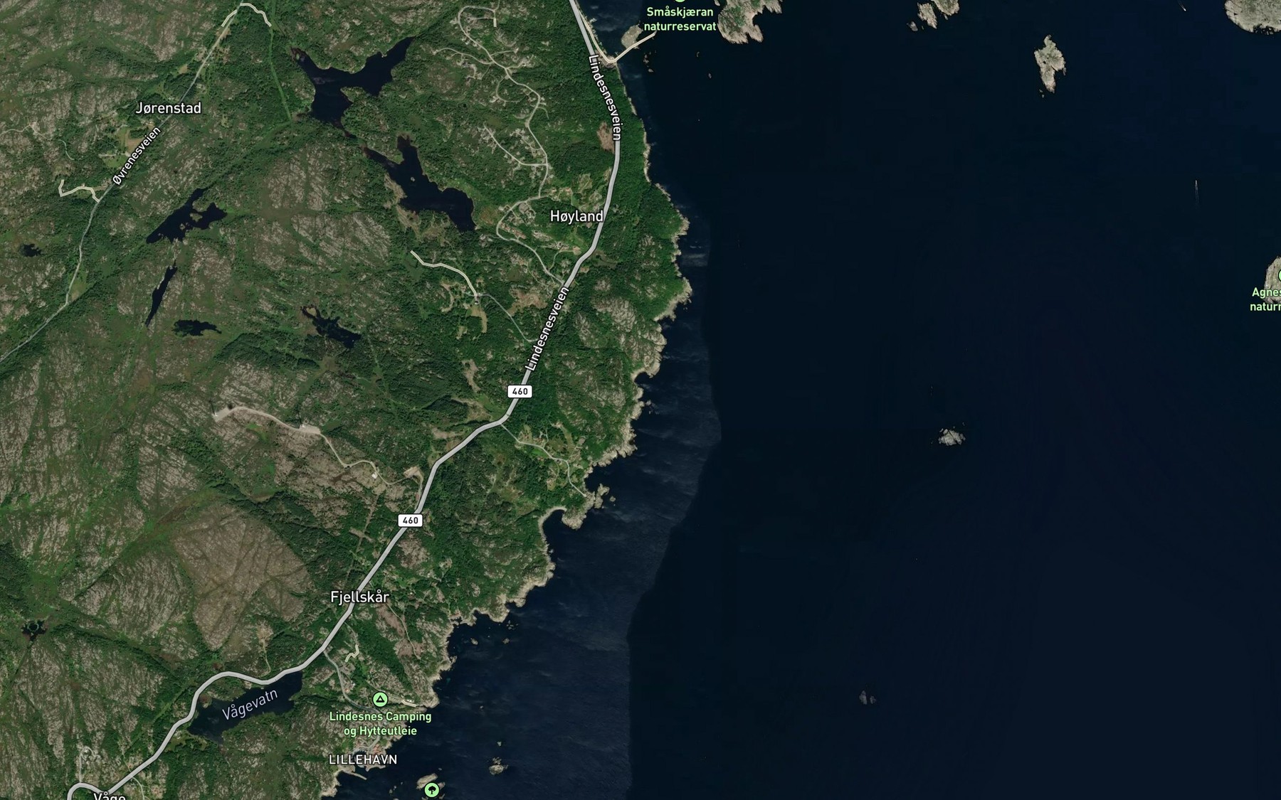 Satellite map of the Lille Kalsvika