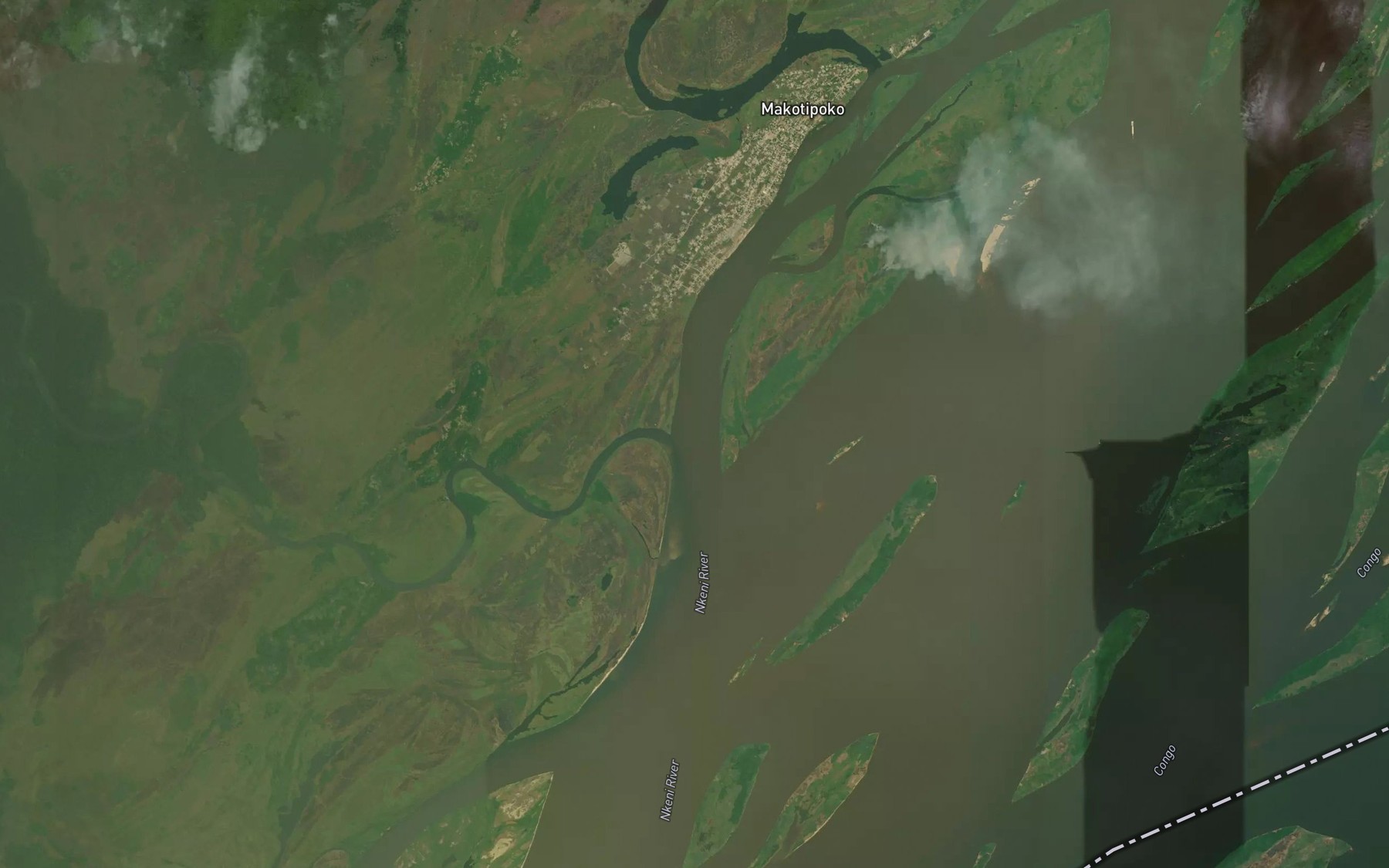 Satellite map of the Nkeni