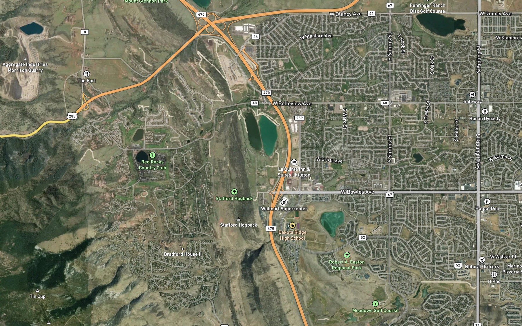 Satellite map of the Bergen Ditch