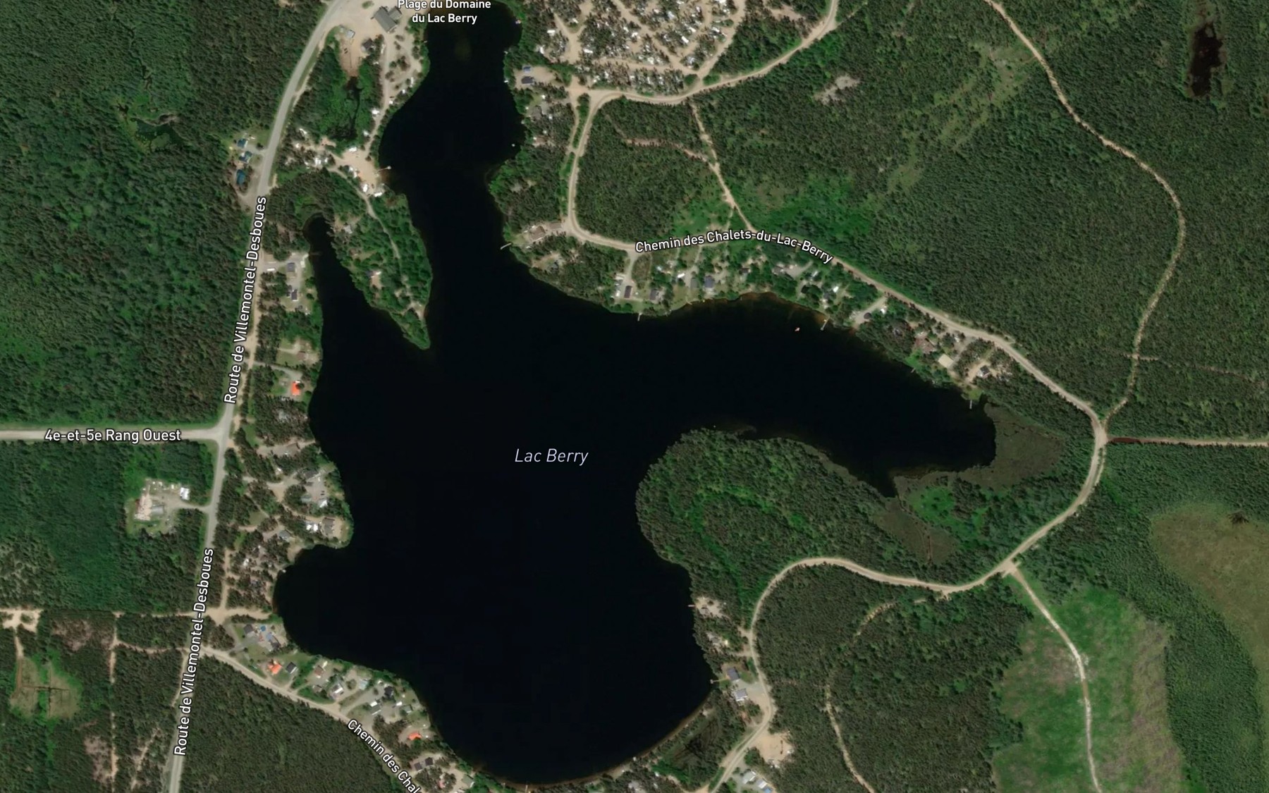 Satellite map of the Lac Berry