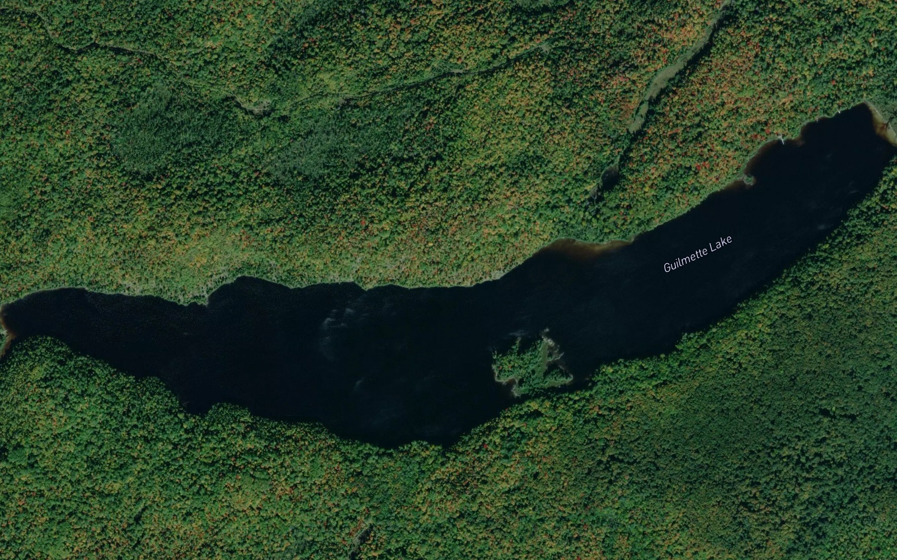 Satellite map of the Guilmette Lake