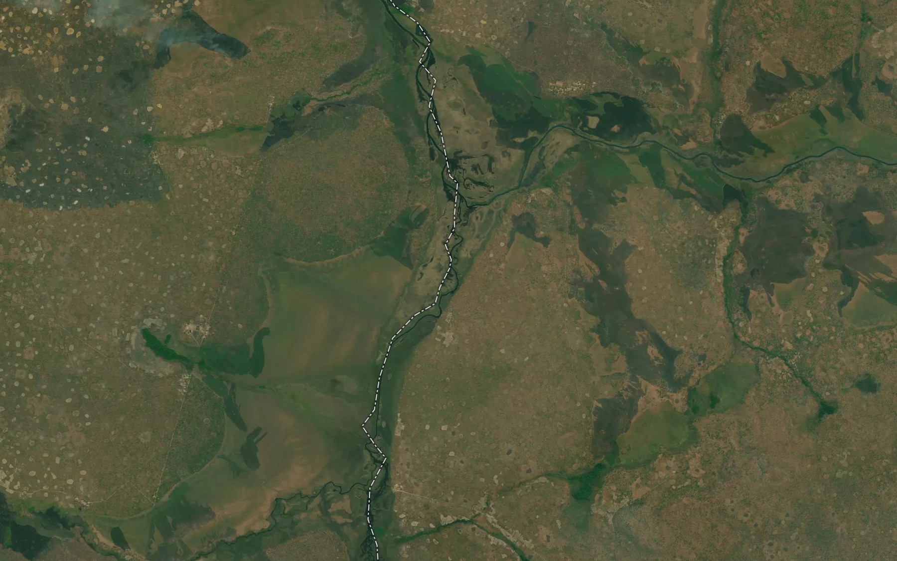 Satellite map of the Ngona