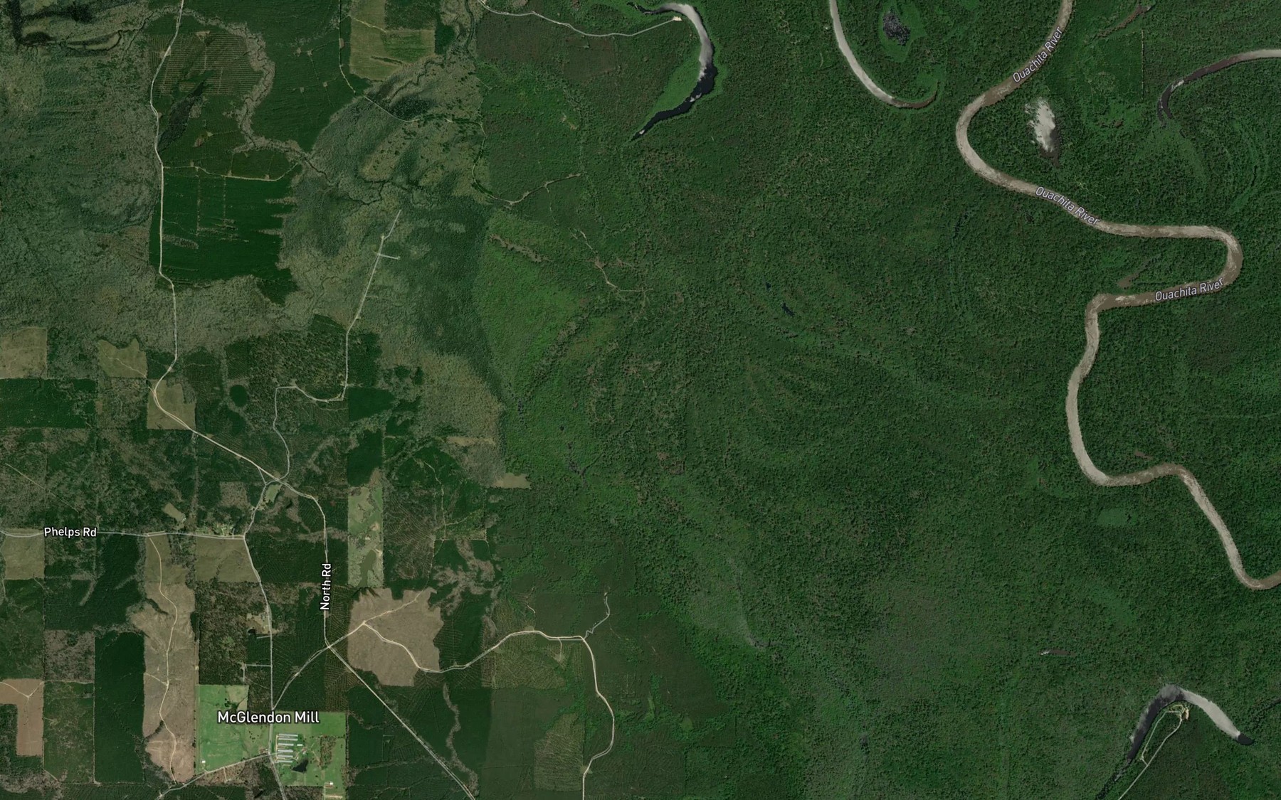 Satellite map of the Cross Bayou