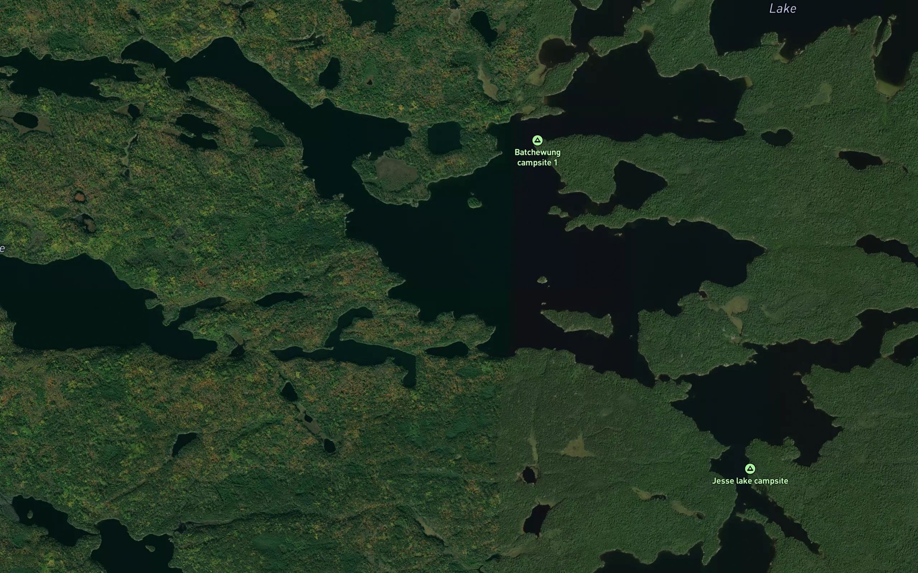 Satellite map of the Batchewaung Bay