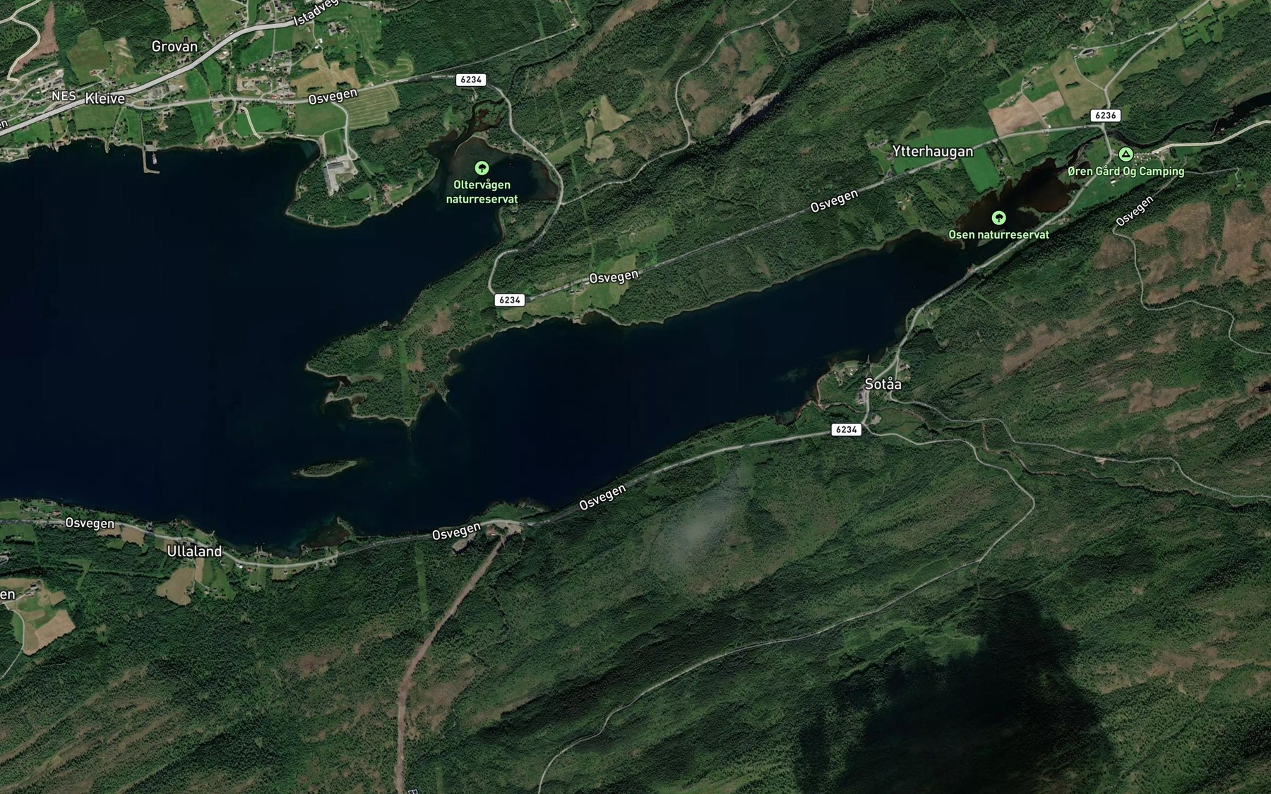 Satellite map of the Osen