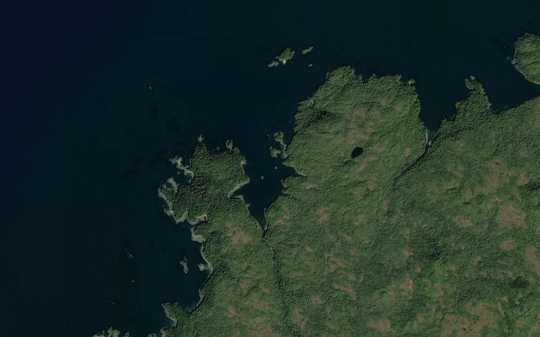 Satellite map of the Garcia Cove