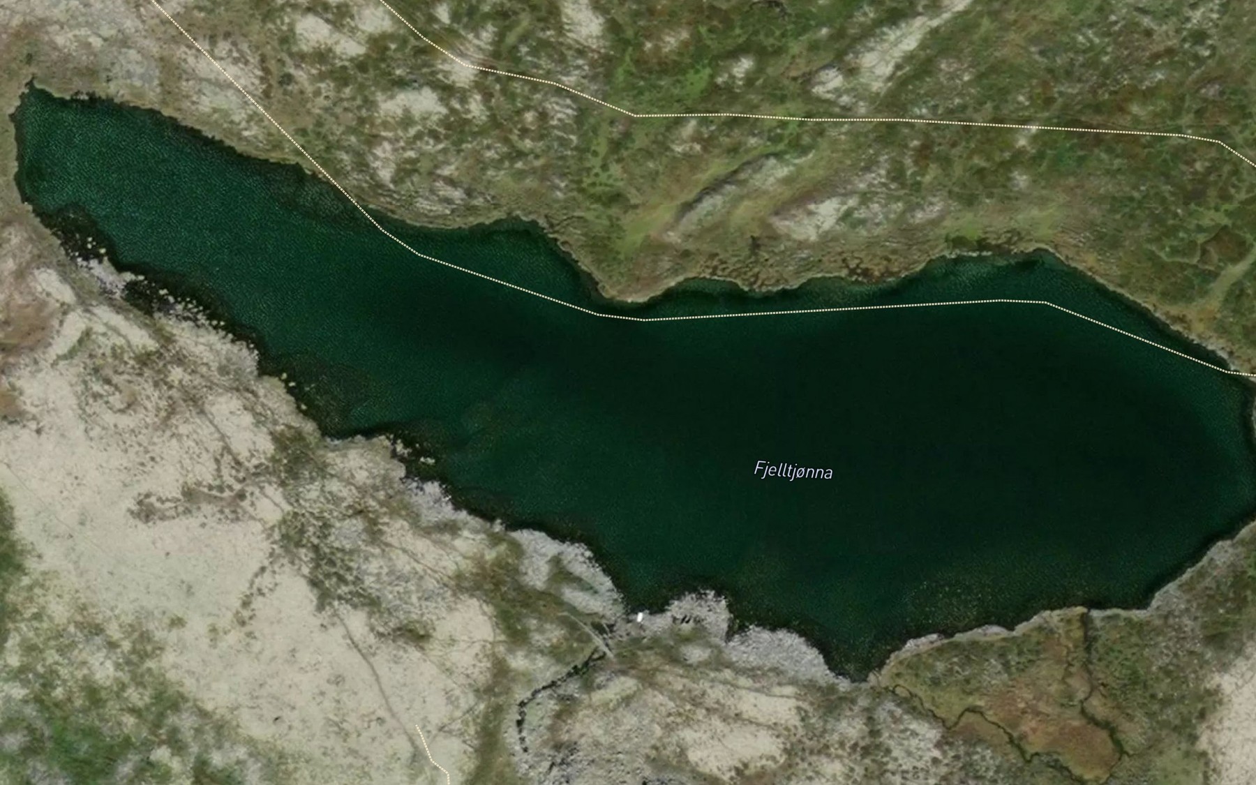 Satellite map of the Fjelltjorna