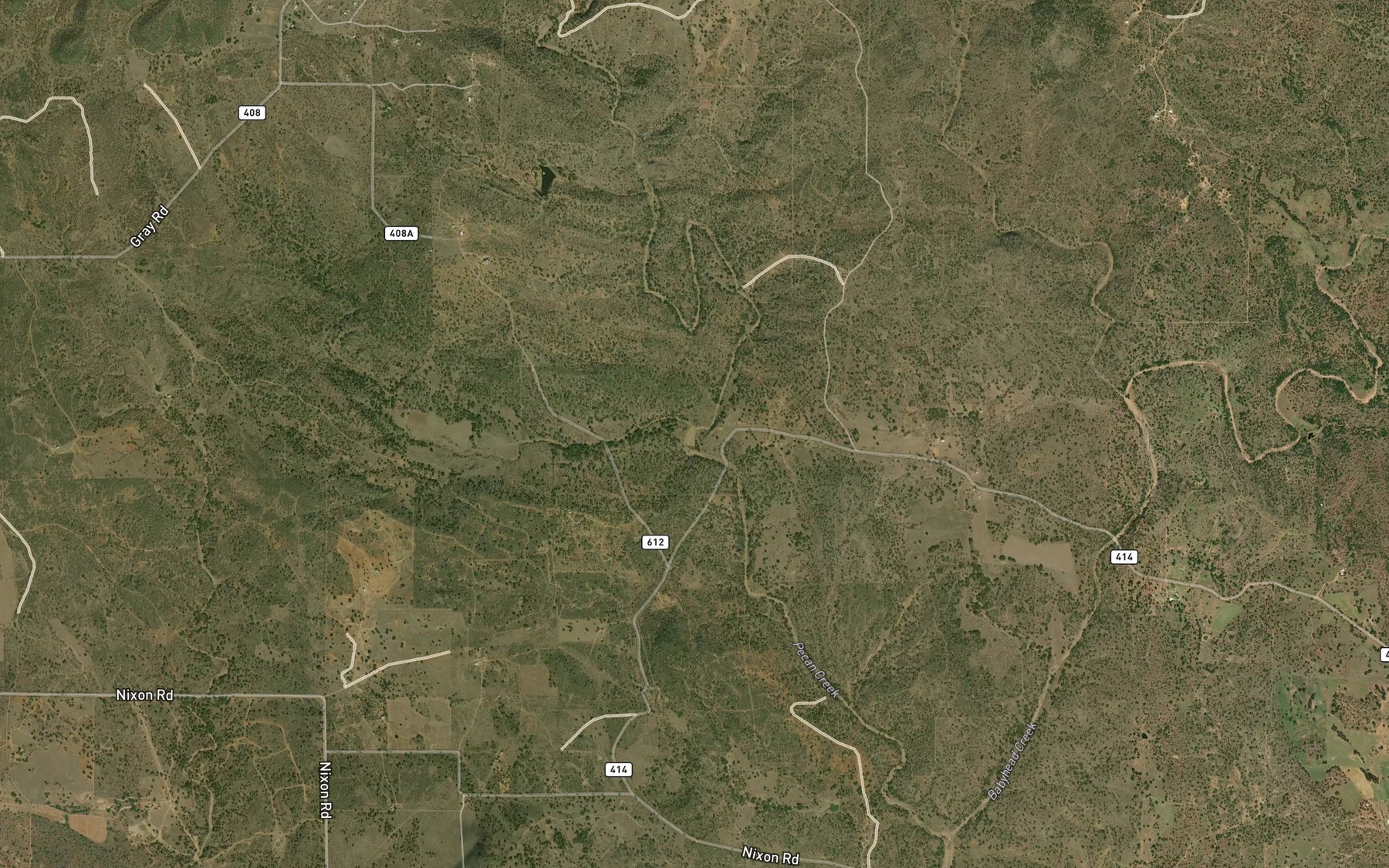 Satellite map of the Magill Creek