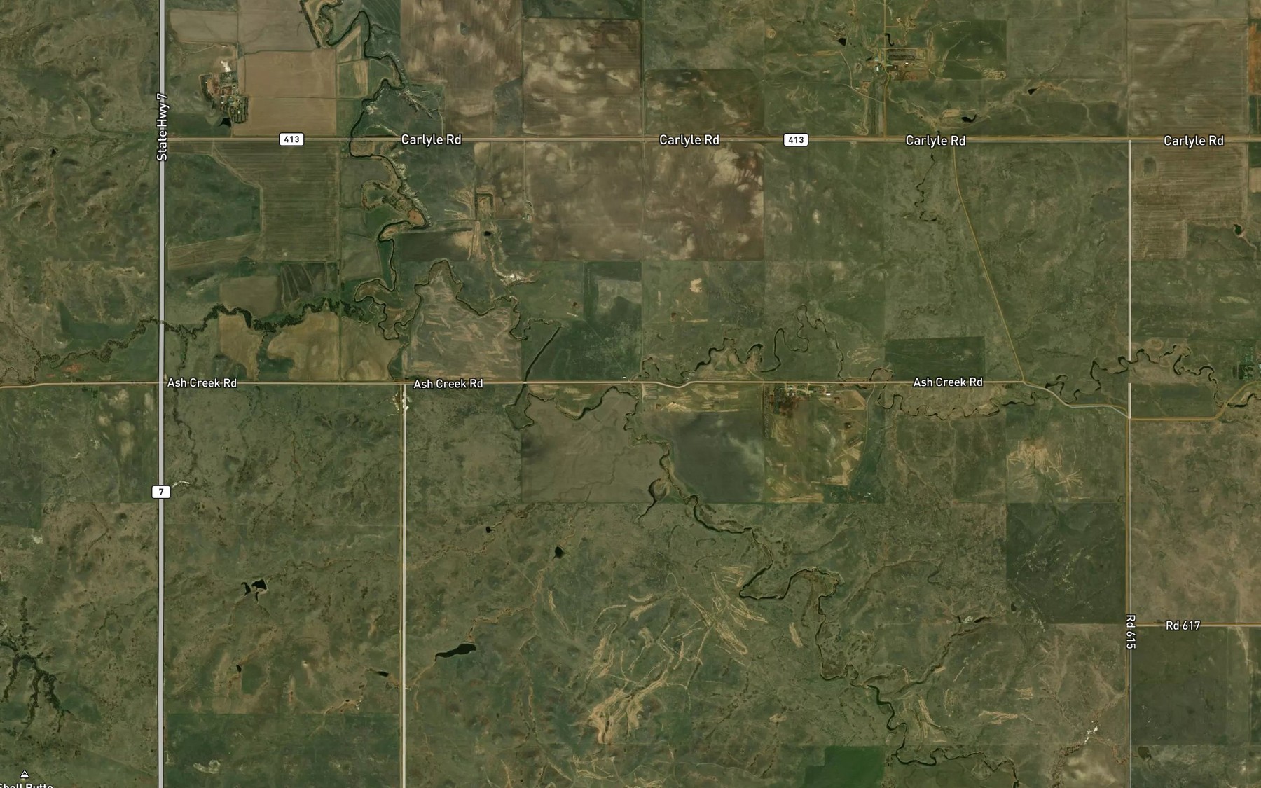 Satellite map of the East Fork Beaver Creek