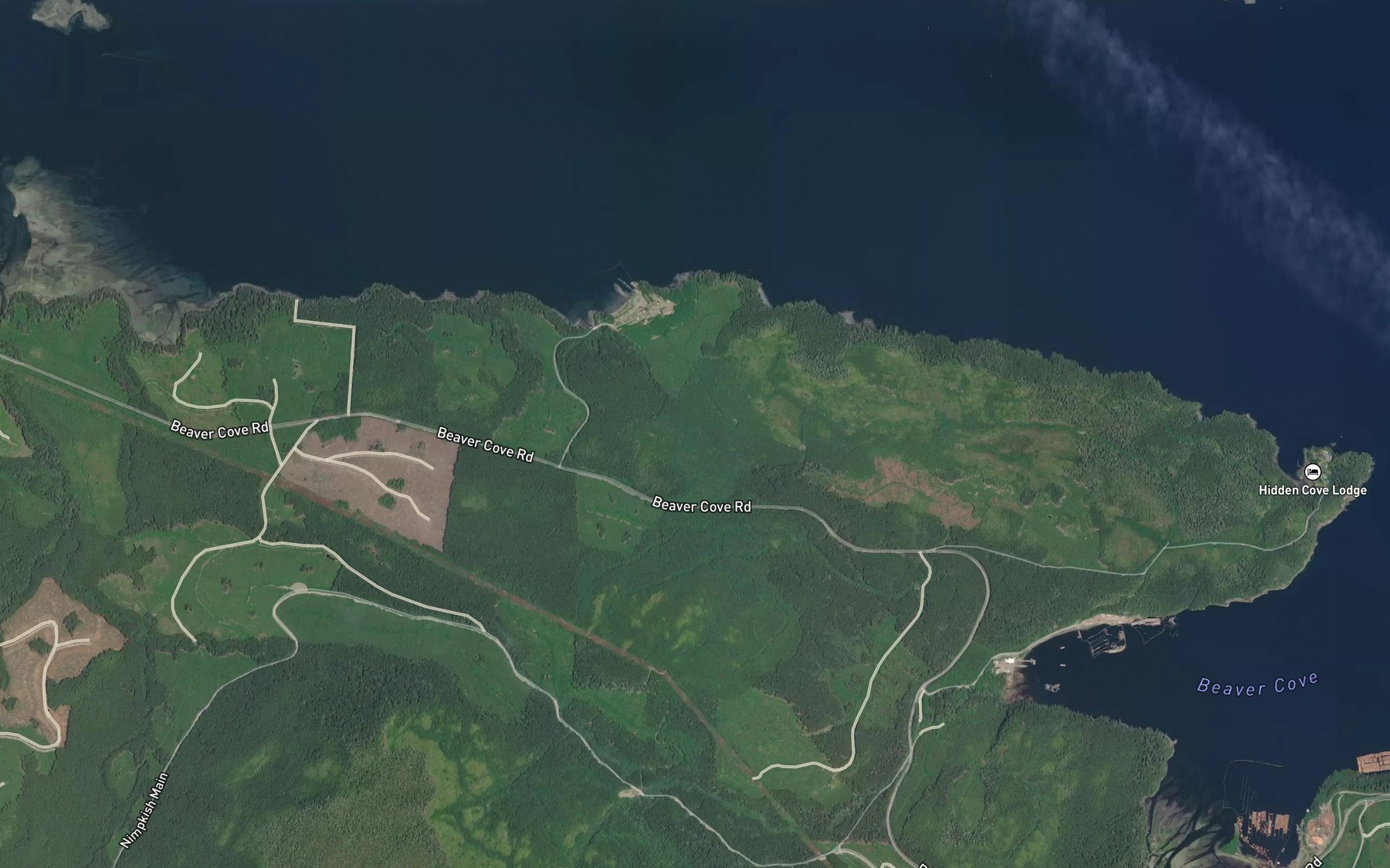 Satellite map of the Willow Creek