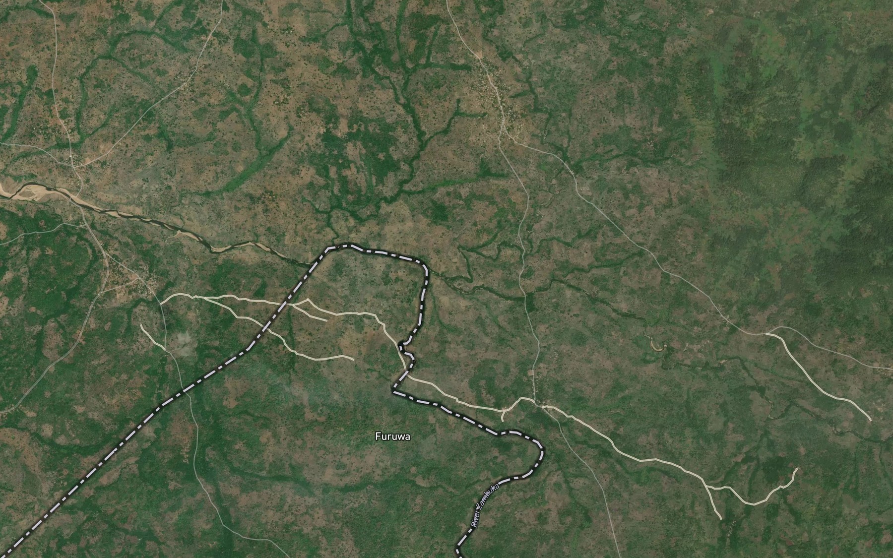 Satellite map of the River Kyanso