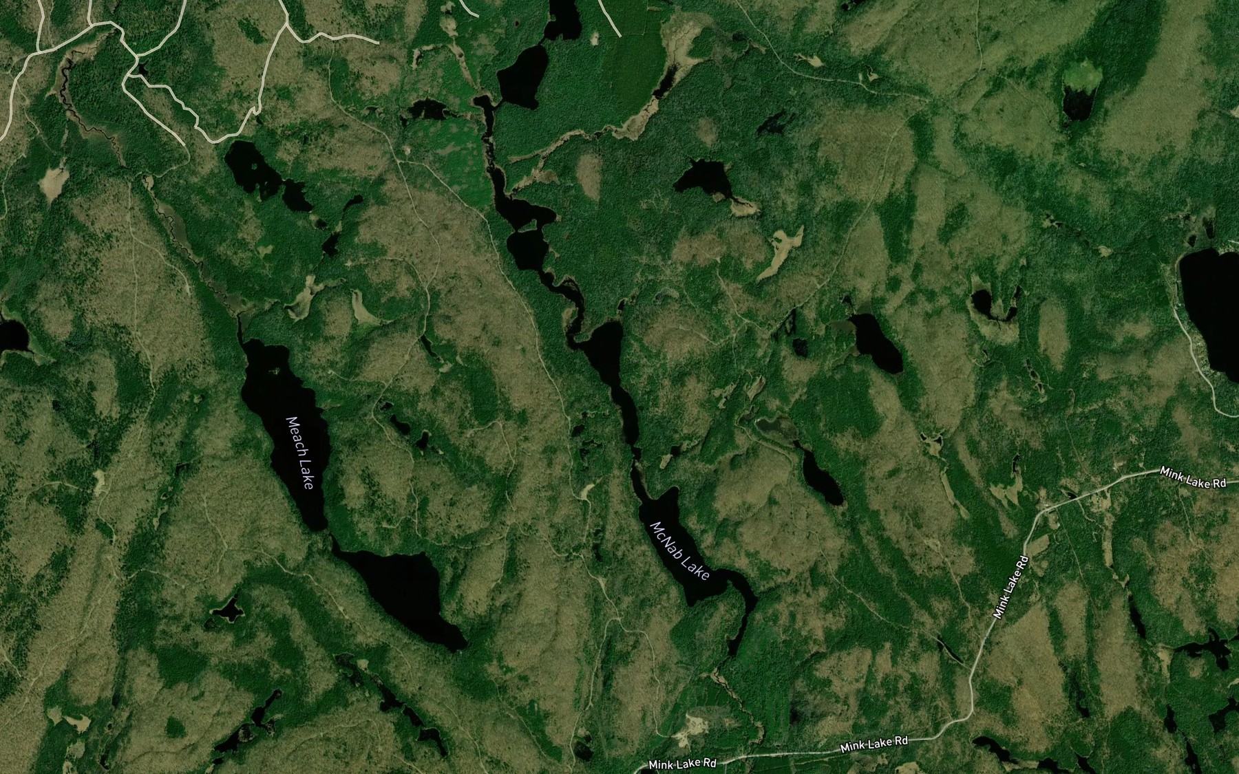 Satellite map of the Goulais Lake