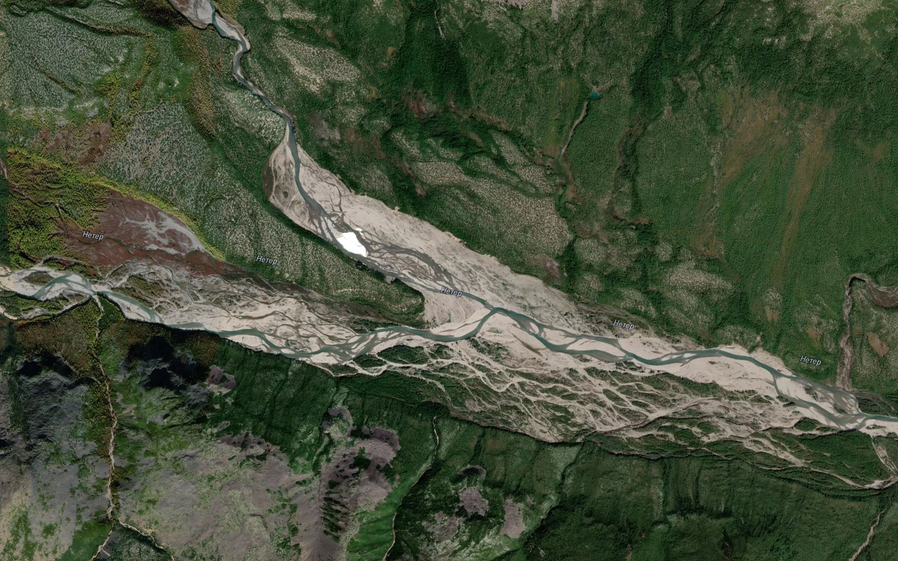 Satellite map of the Maymandzha