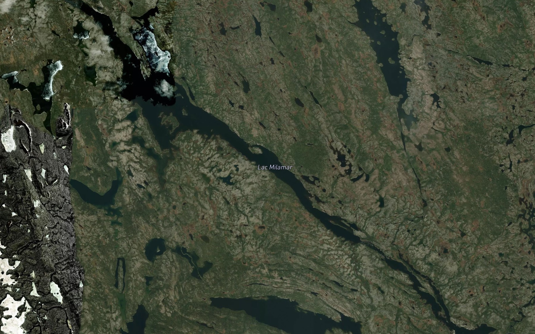 Satellite map of the Lac Milamar