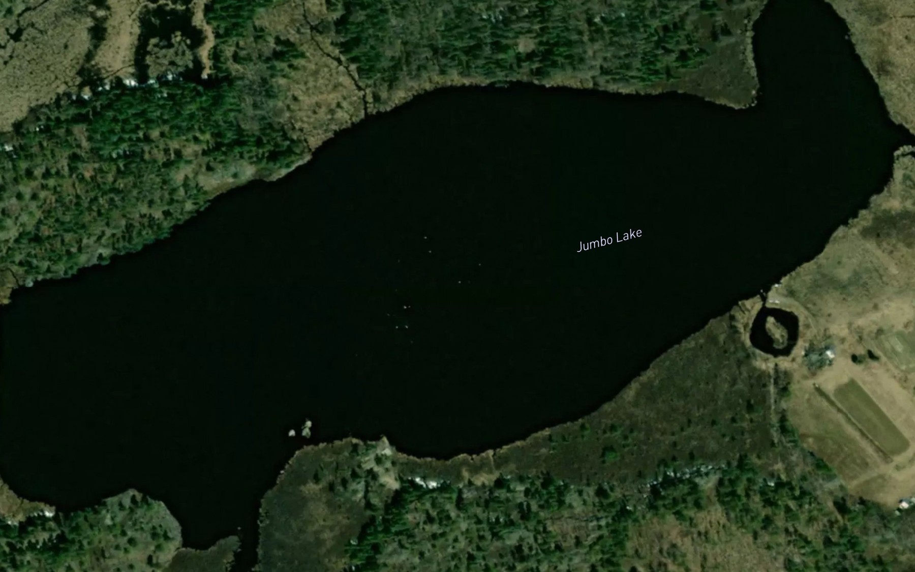 Satellite map of the Jumbo Lake