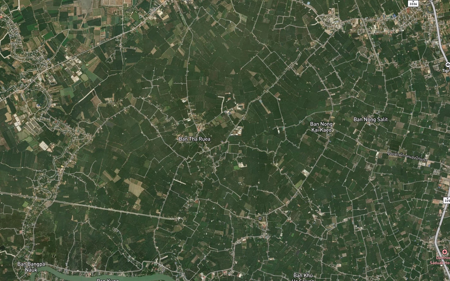 Satellite map of the Khlong Pu Charoen