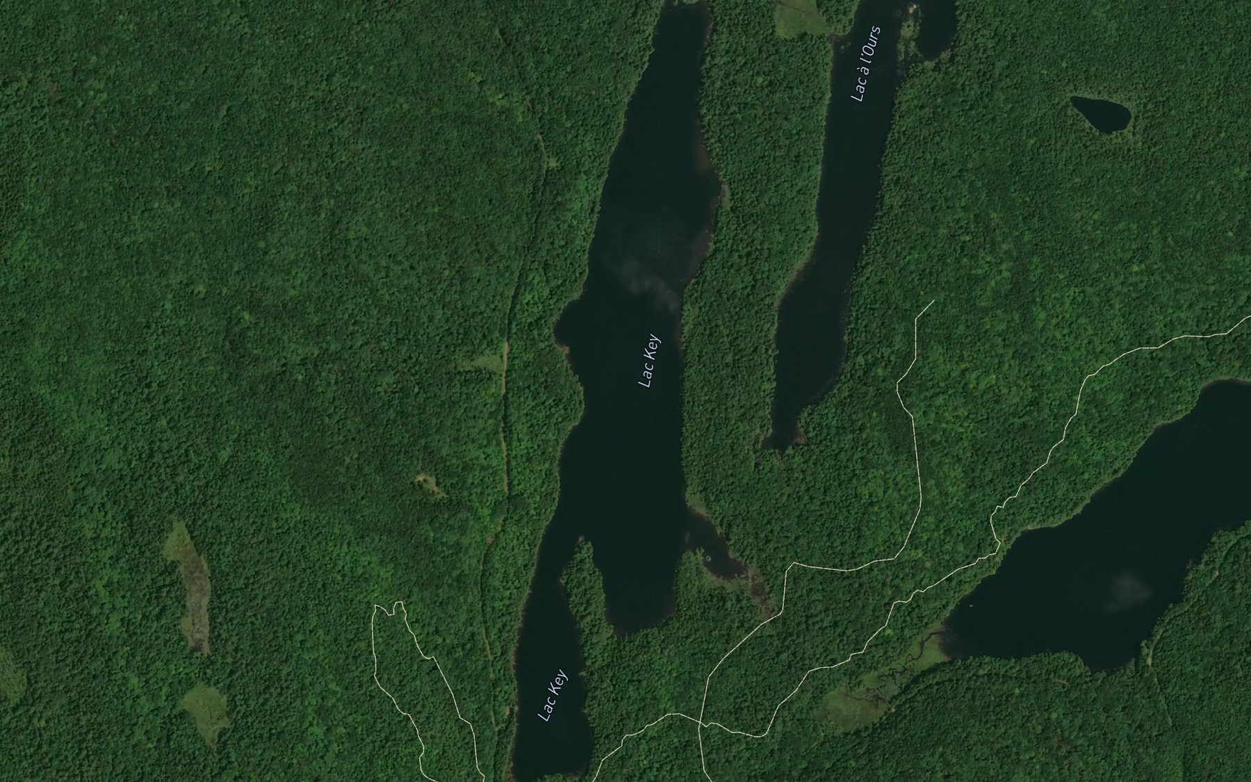 Satellite map of the Lac Key