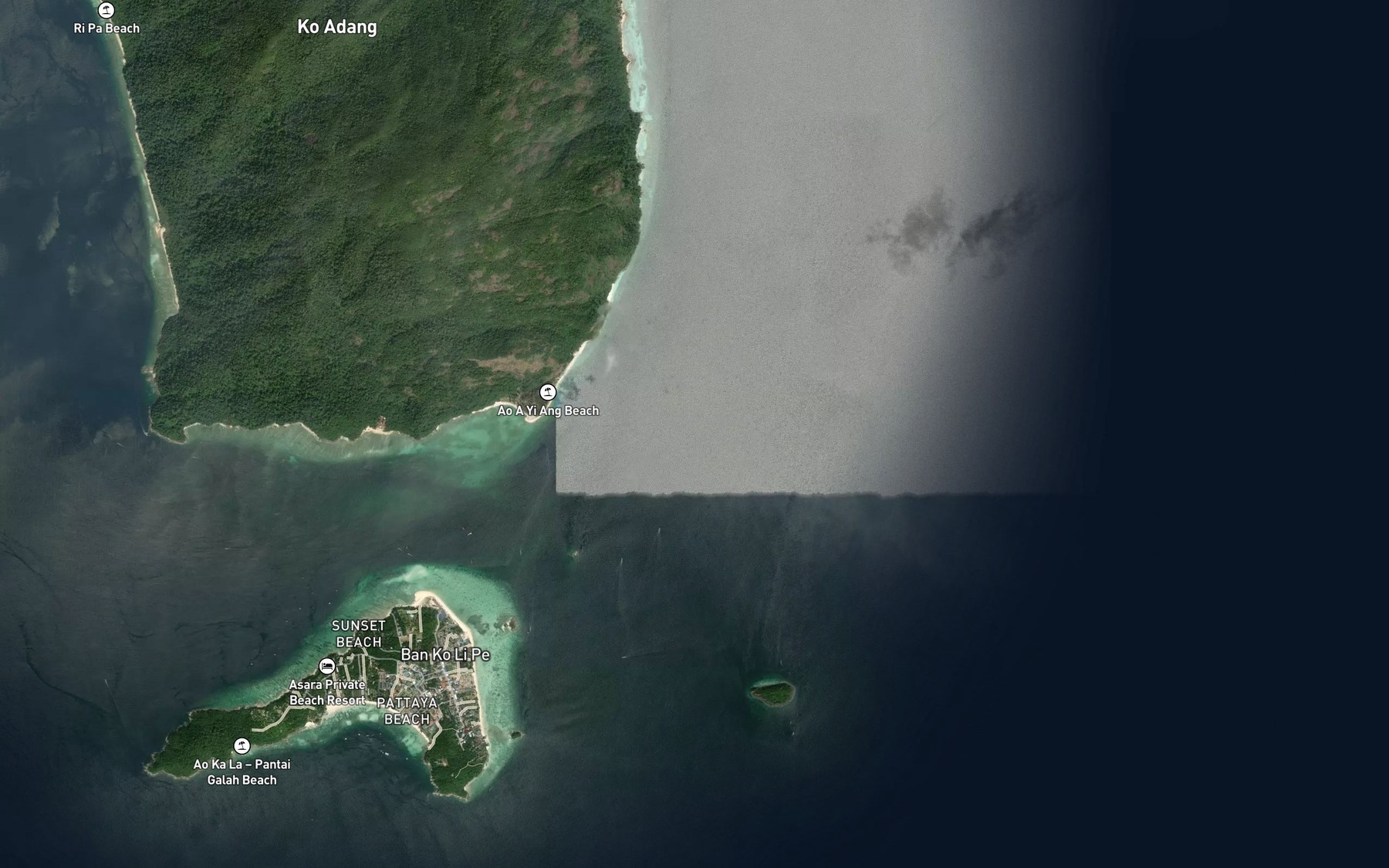 Satellite map of the Ao Talo Ayiang