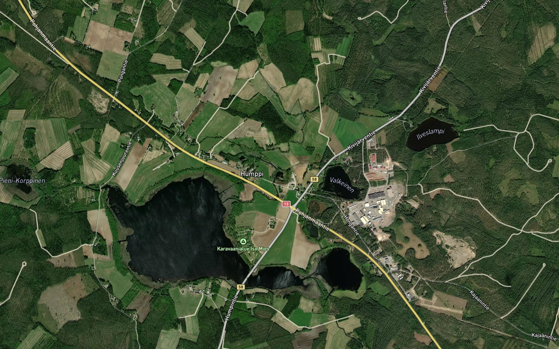 Satellite map of the Jyrkkalampi