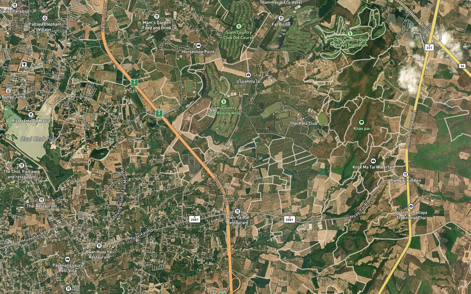 Satellite map of the Huai Saphan