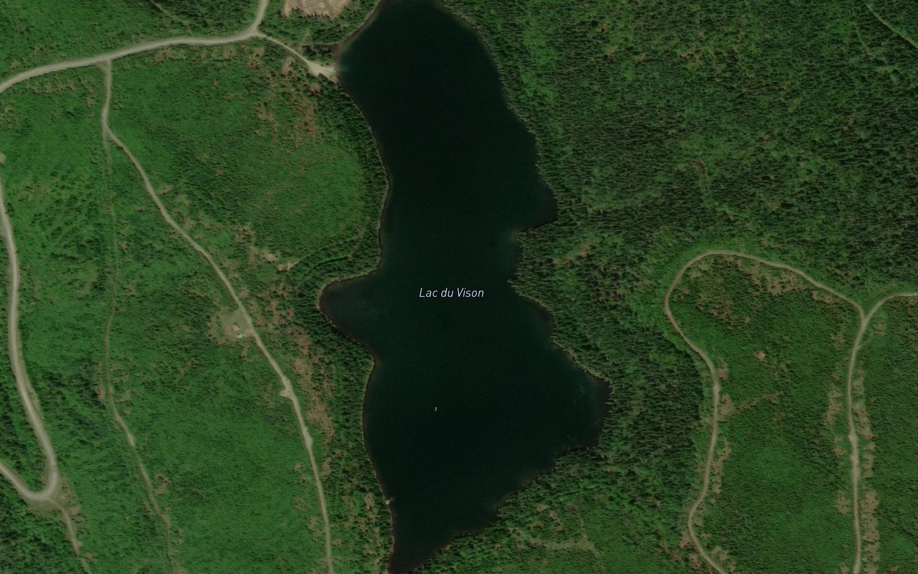 Satellite map of the Lac du Vison