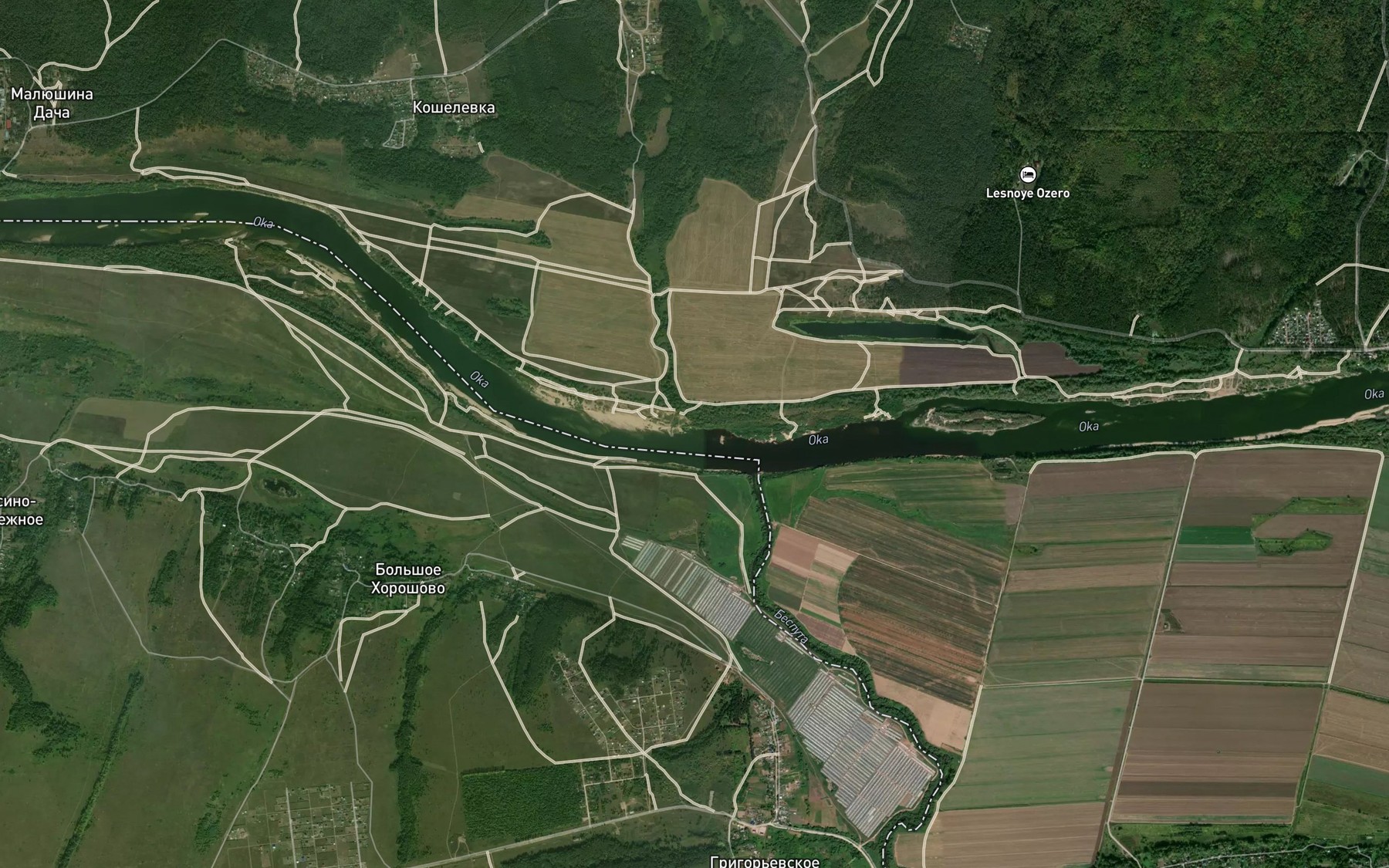 Satellite map of the Kireyevka