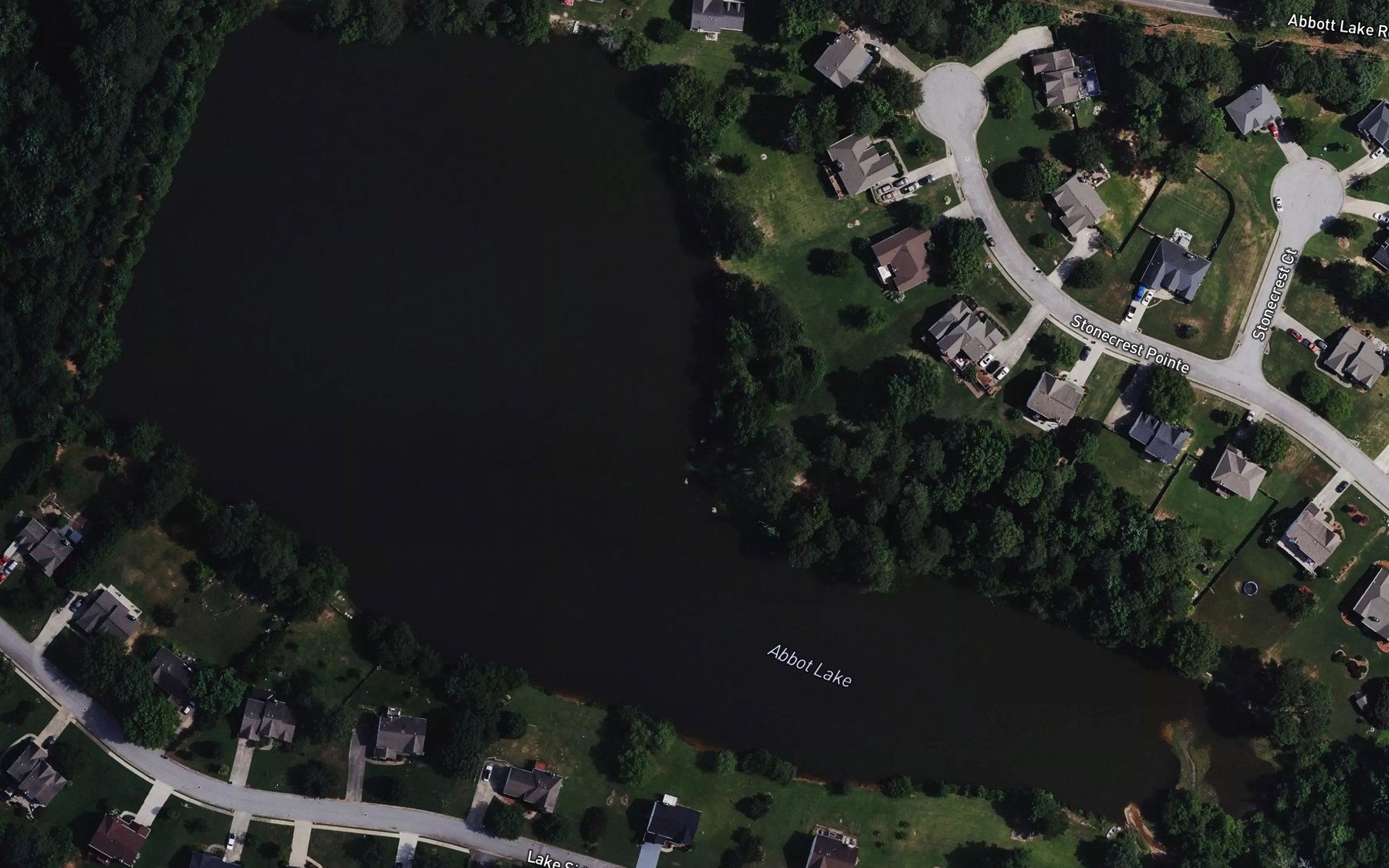 Satellite map of the Abbot Lake