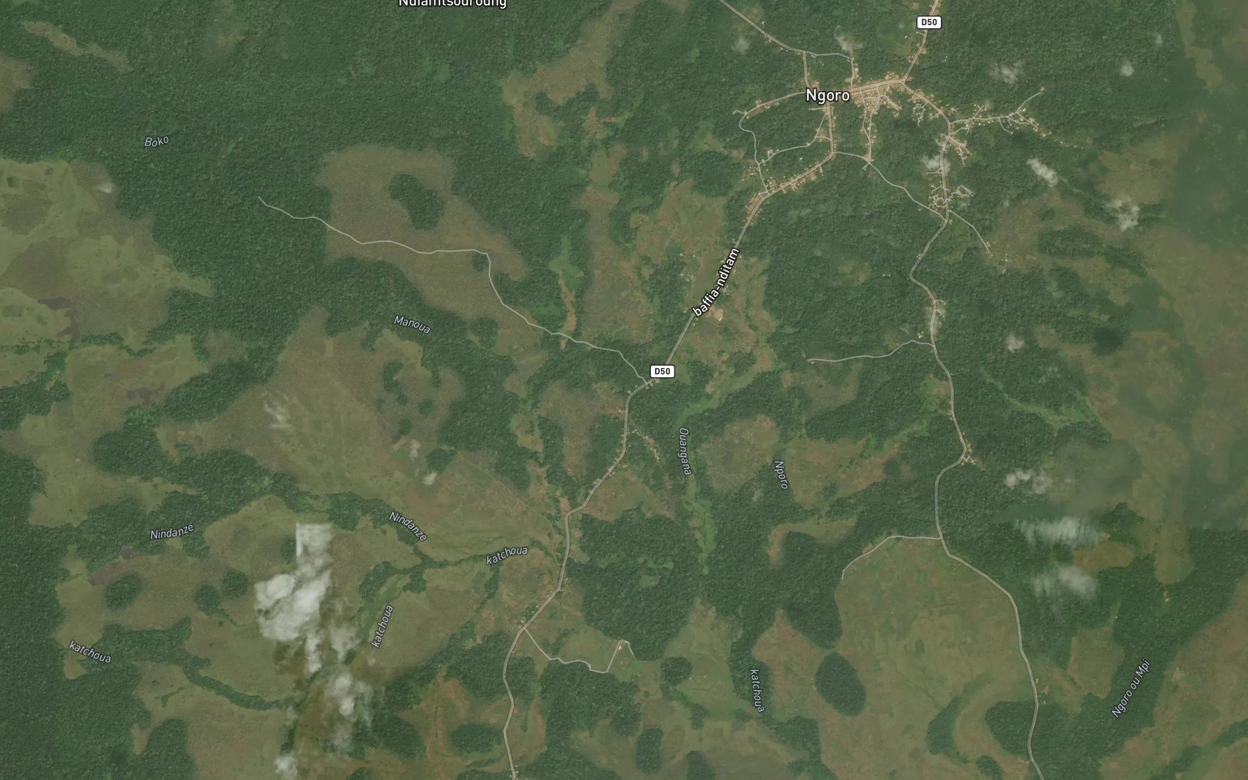 Satellite map of the Manoua